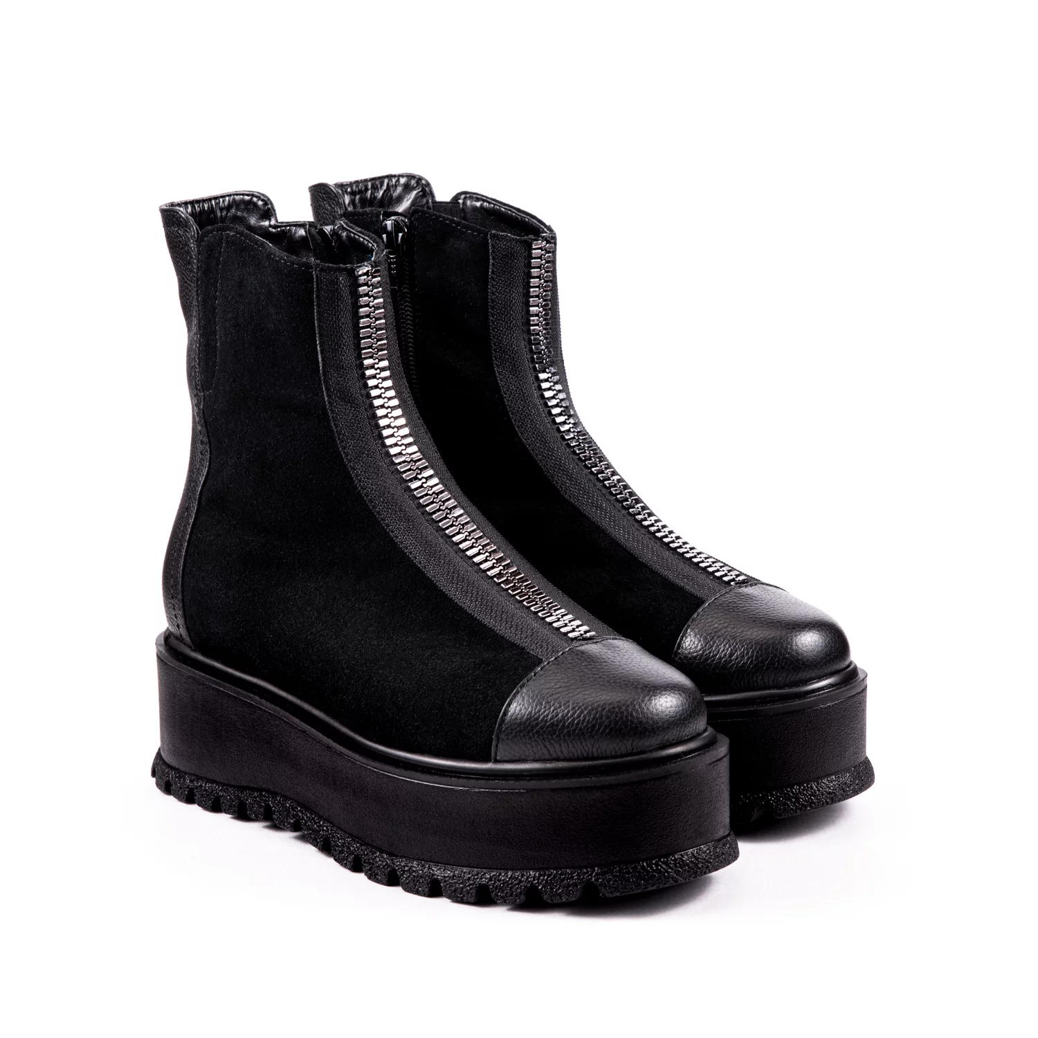 Ghete din piele naturala neagra Kalifornia