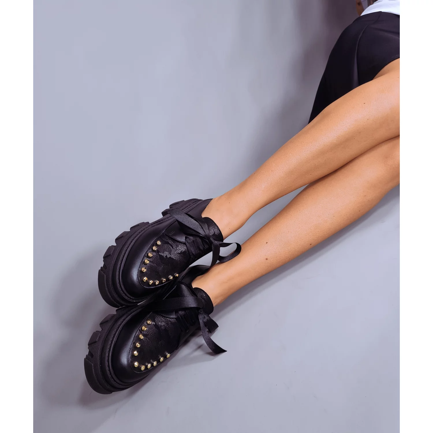 Pantofi casual Piele Naturala Negri Luke