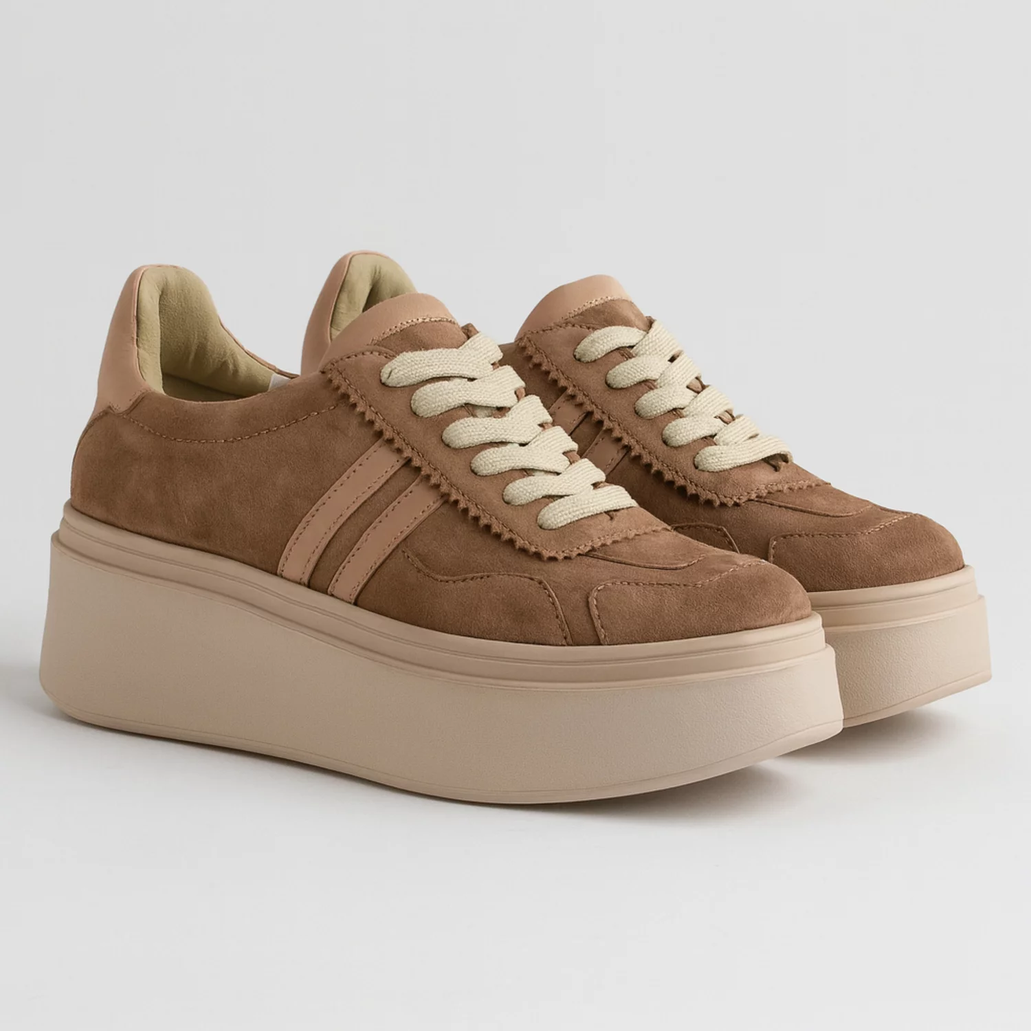 Pantofi casual Piele Naturala velur Bej Danzy