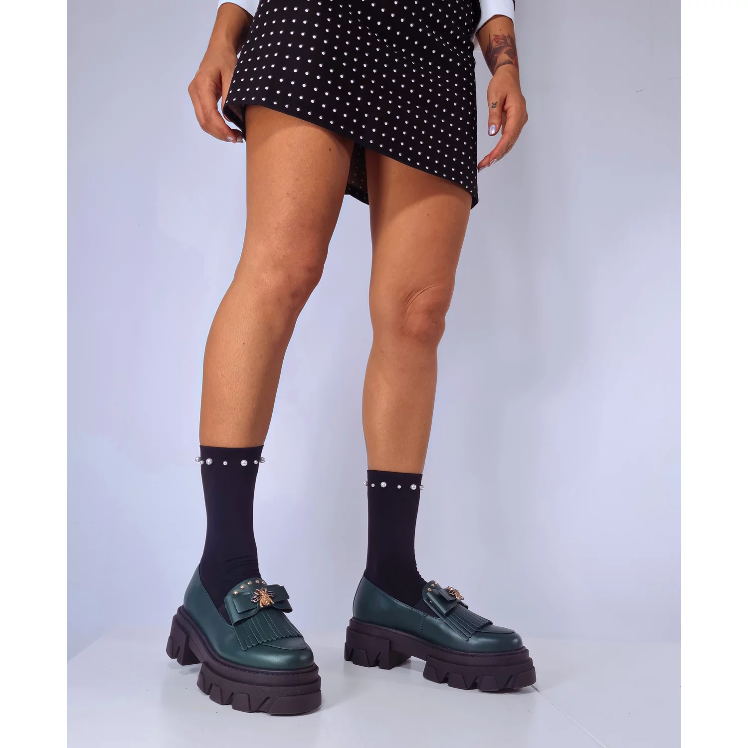 Pantofi casual Piele Naturala Verzi Emerald