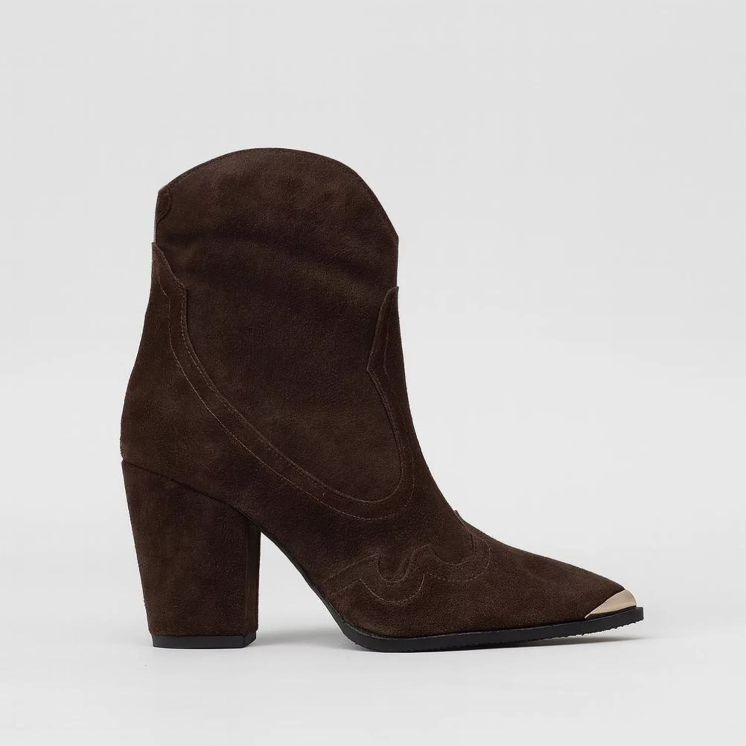 Ciocate dama Piele Naturala Maro ciocolata cu accesorii aurii Santiago