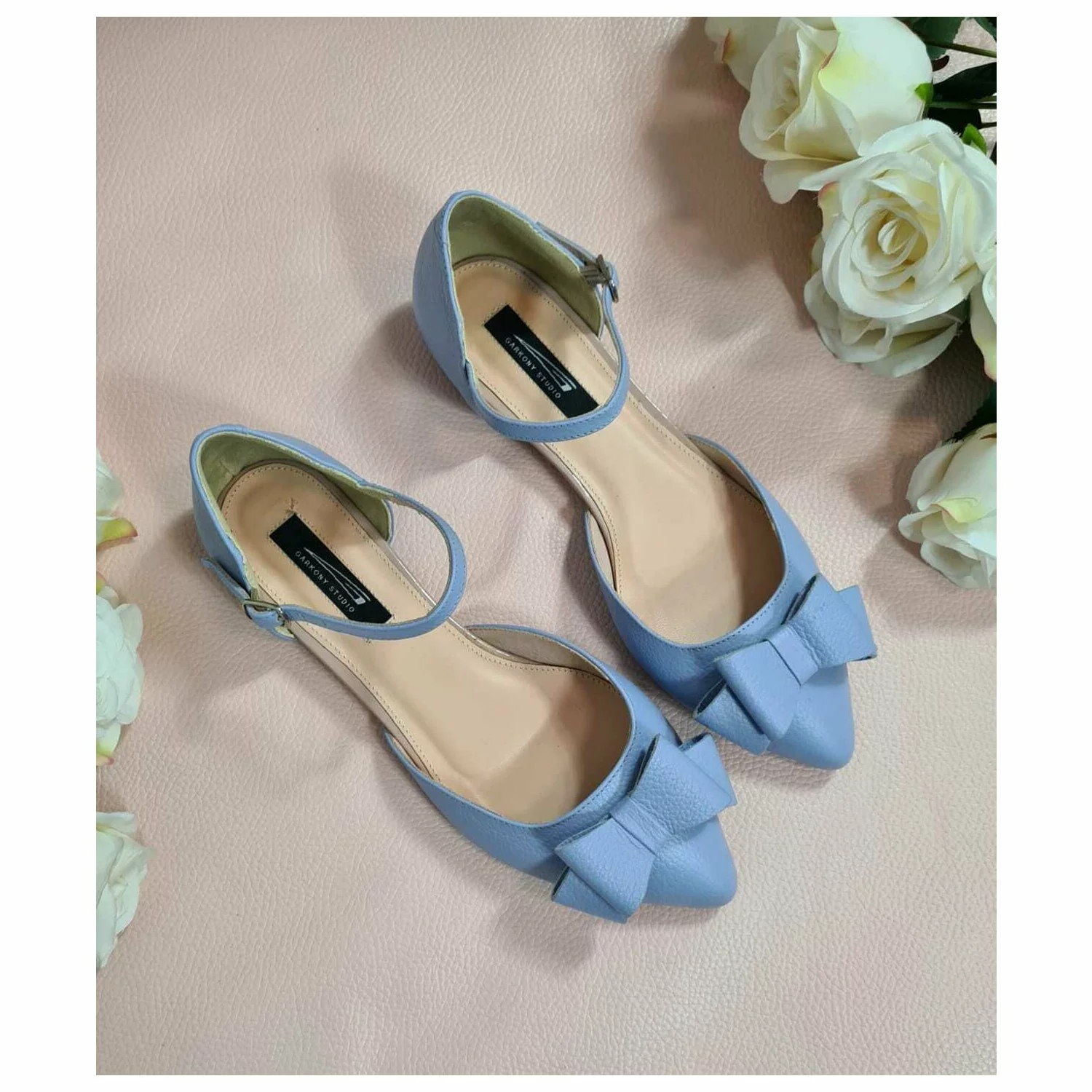 Balerini decupati bleo cu funda Marina