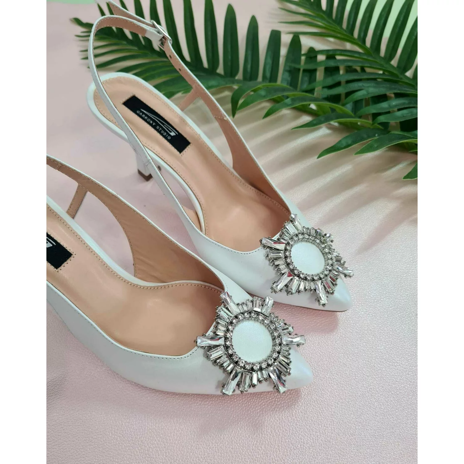 Pantofi stiletto Piele Naturala ivoire La Notte