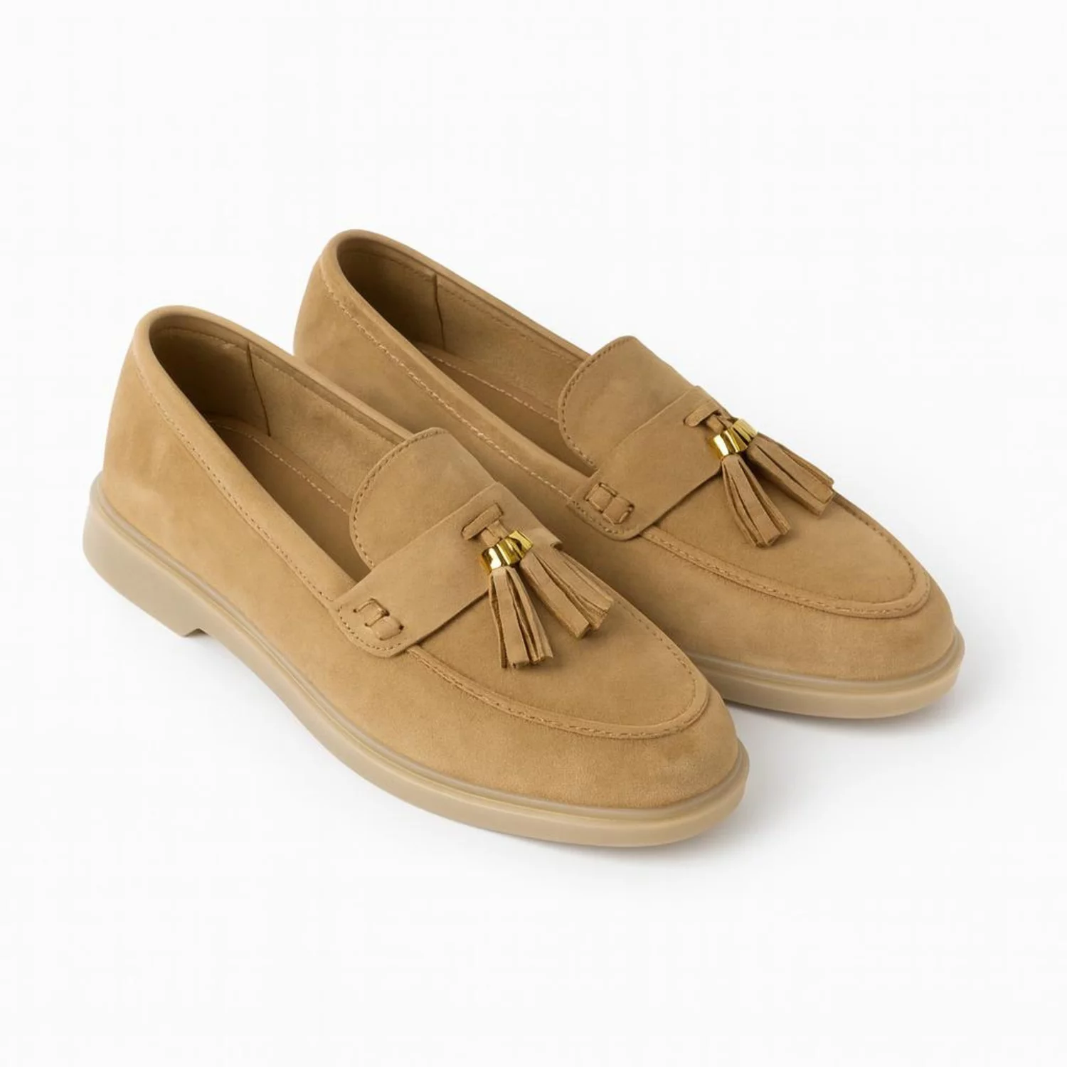 Pantofi casual Piele Naturala intoarsa Bej Sava