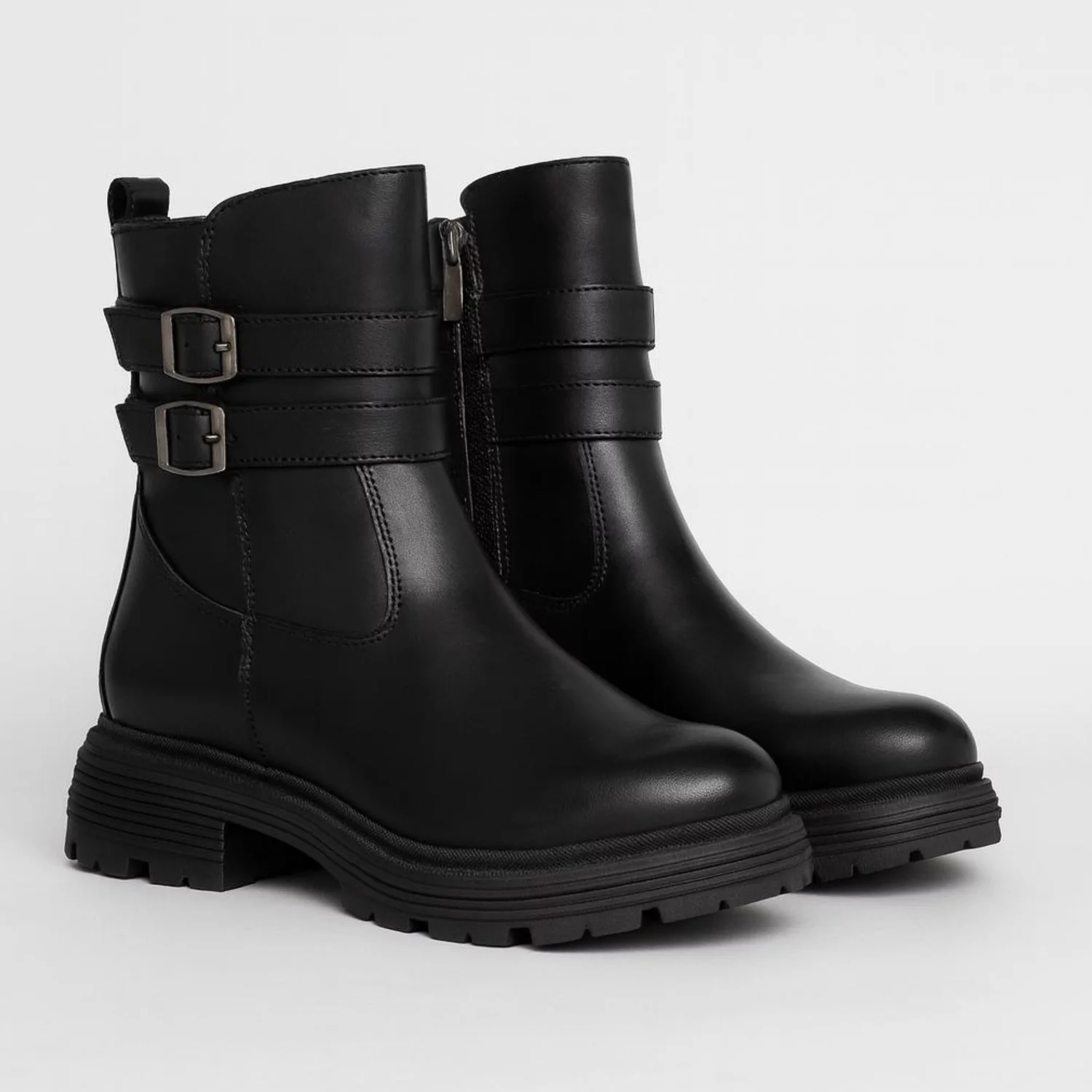 Ghete de dama din Piele Naturala Negre Mirela