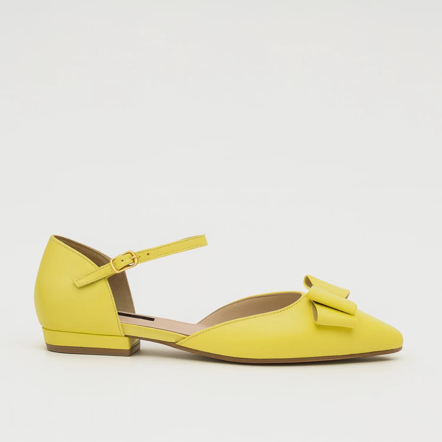 Balerini decupati galbeni cu funda Marina