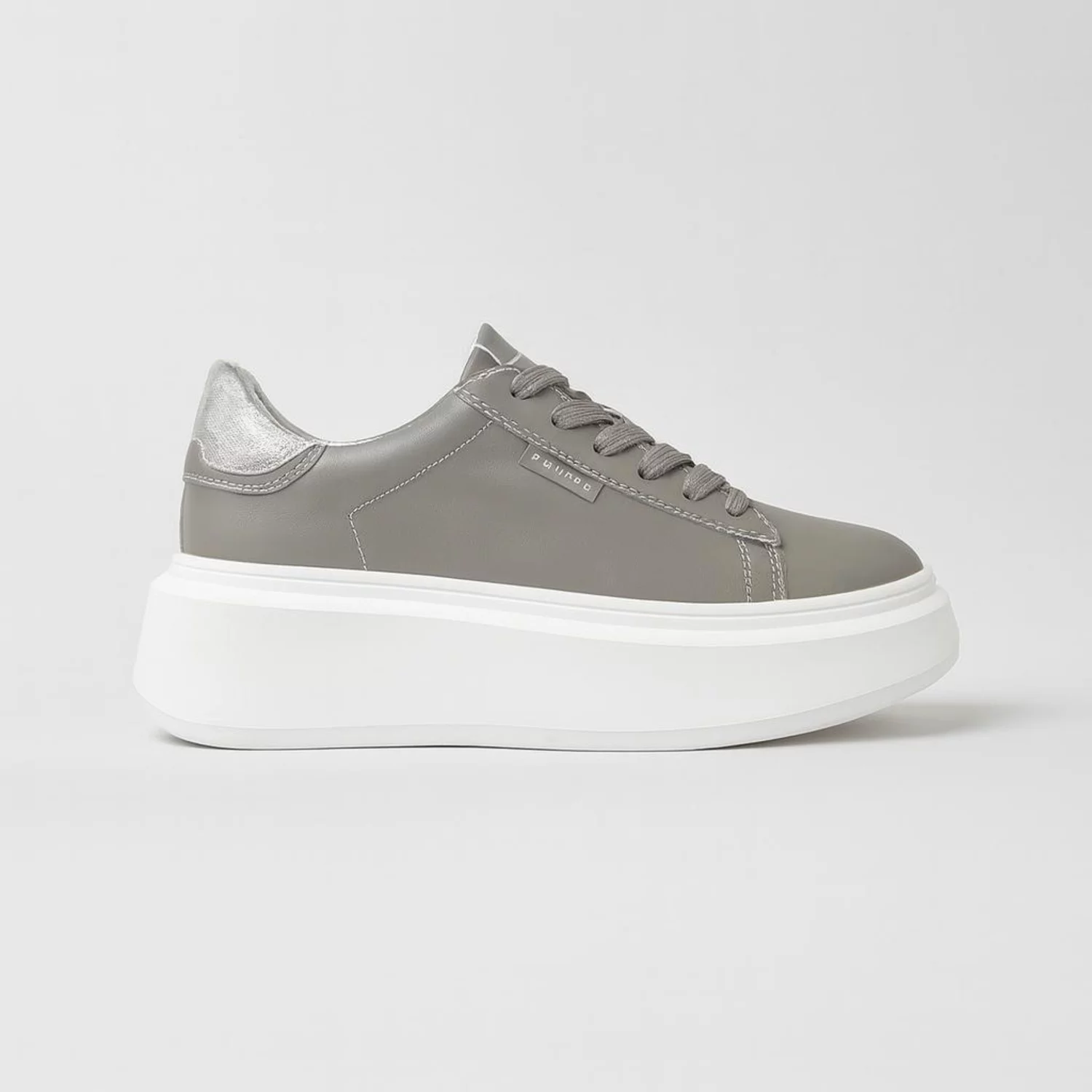 Pantofi dama casual Piele Naturala Gri Dalia