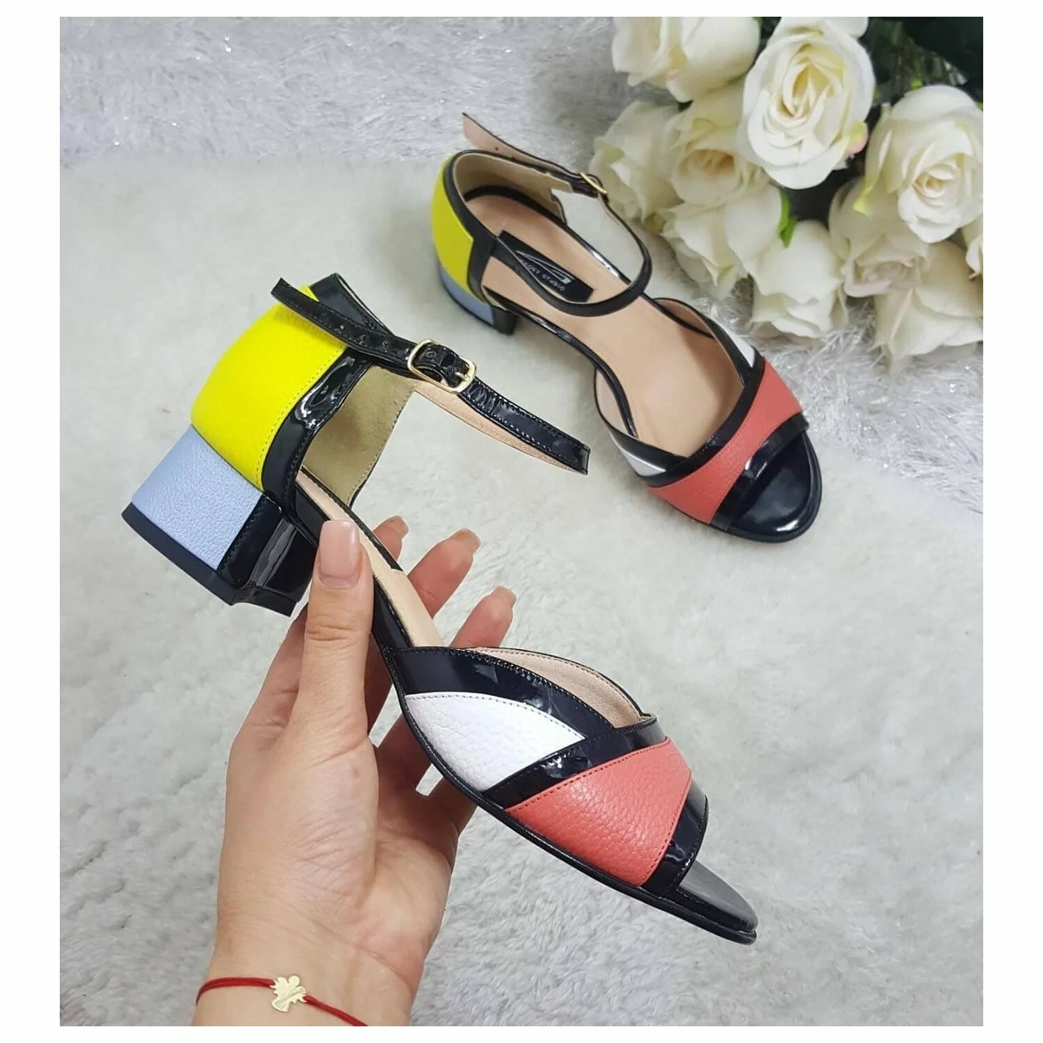 Sandale de dama piele color Abby