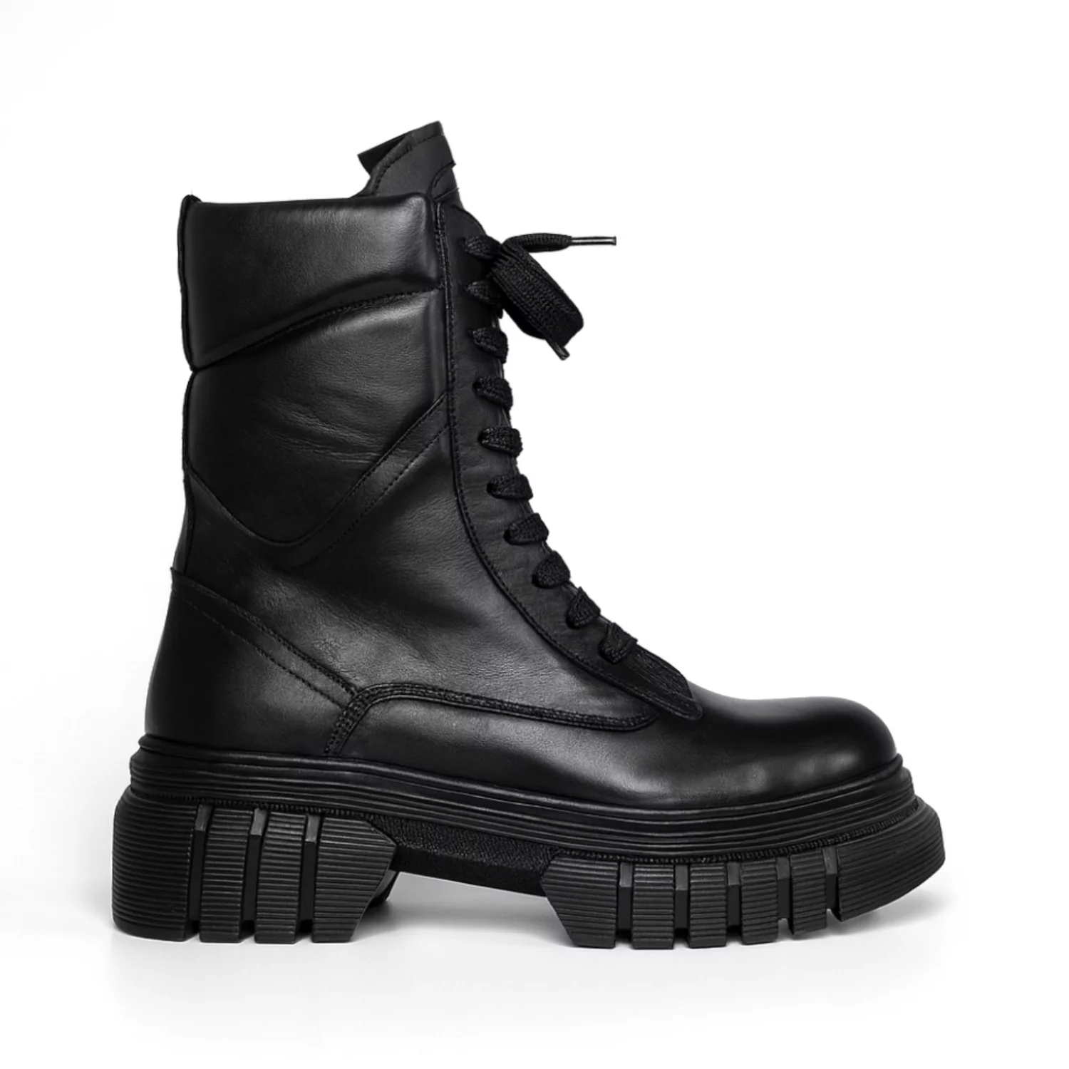 Ghete dama Negre din Piele Naturala Teo