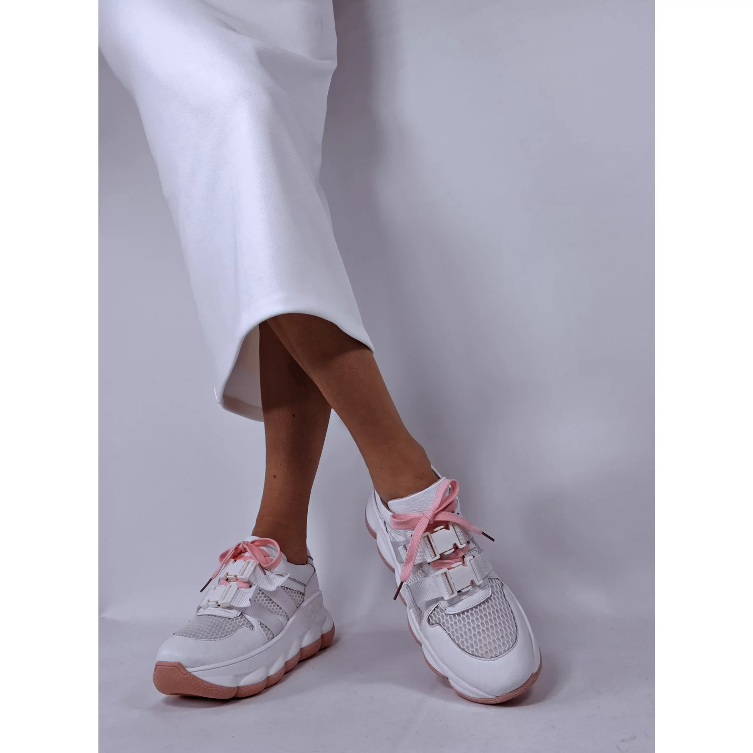 Pantofi casual Piele Naturala Albi Mondo