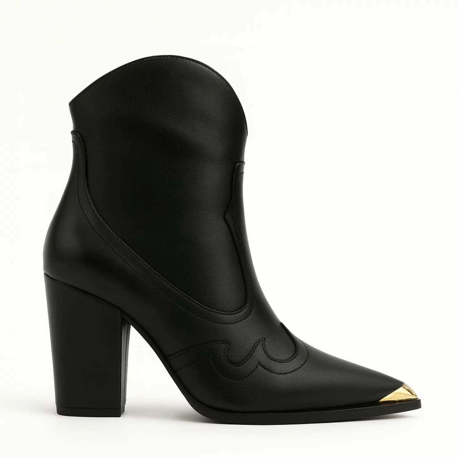 Ciocate Piele Naturala Negre cu accesorii aurii Santiago