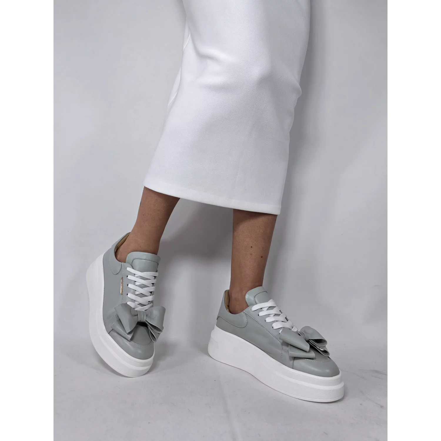 Pantofi casual Piele Naturala Verde ou rata Barni B