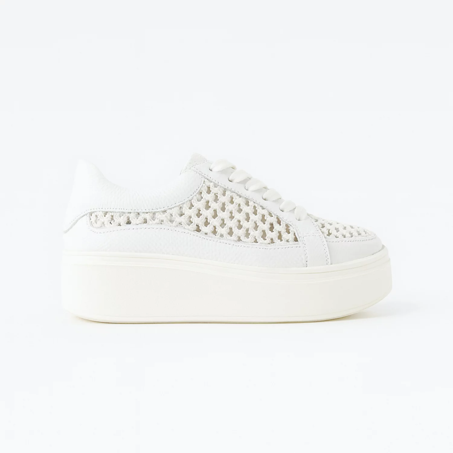 Pantofi casual Piele Naturala Albi cu textil broderie Dami