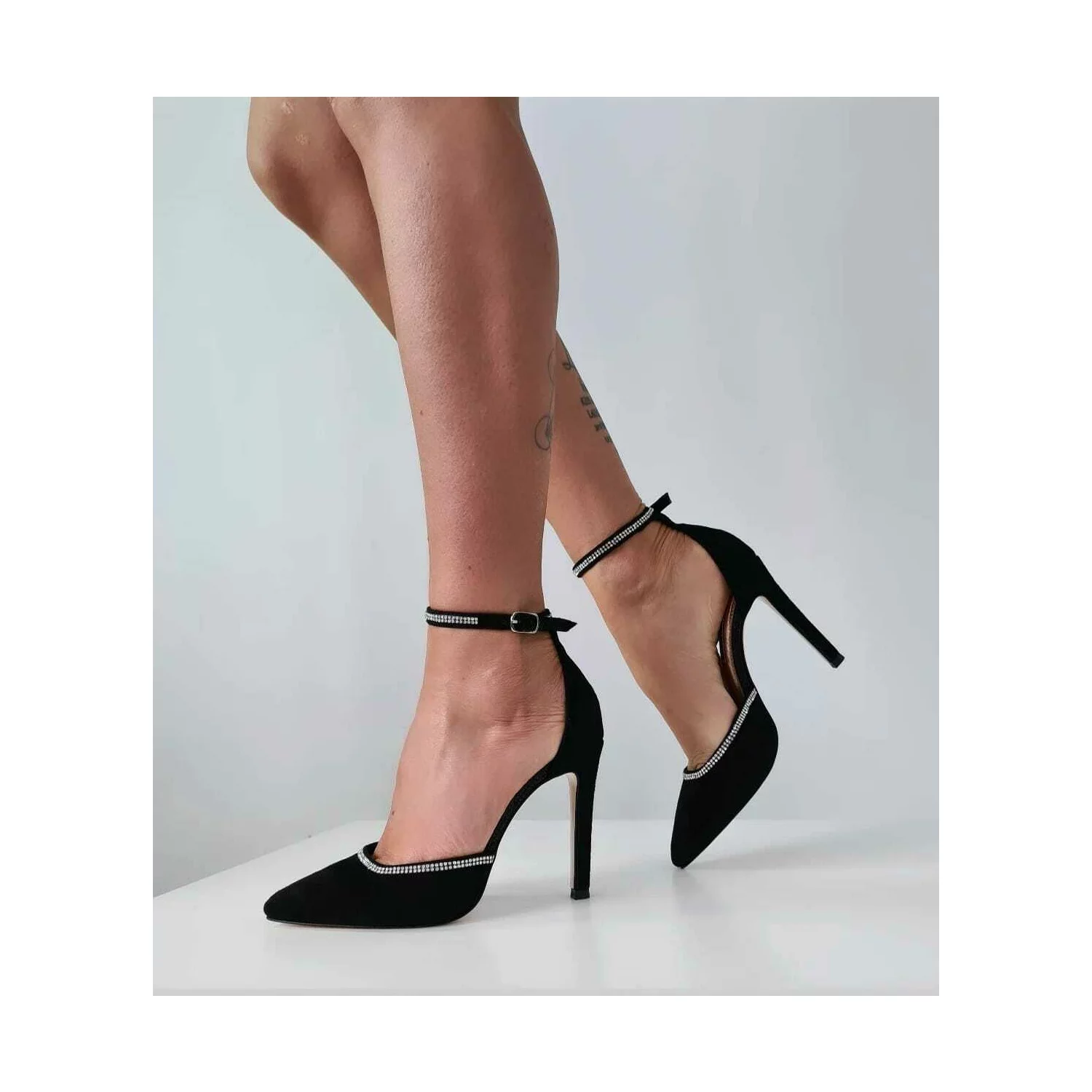 Pantofi stiletto Piele Naturala neagra Teylor