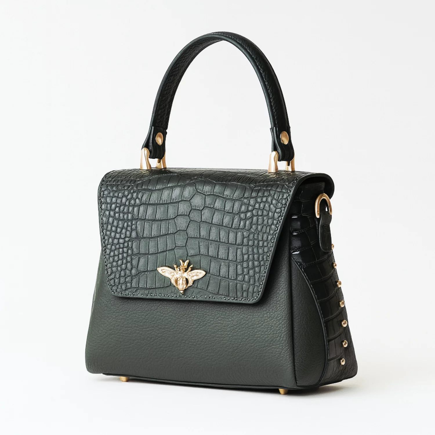 Geanta medie dama piele neagra Alma