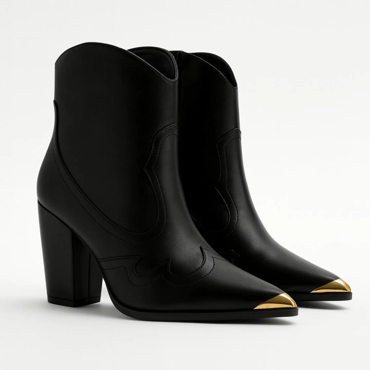 Ciocate Piele Naturala Negre cu accesorii aurii Santiago