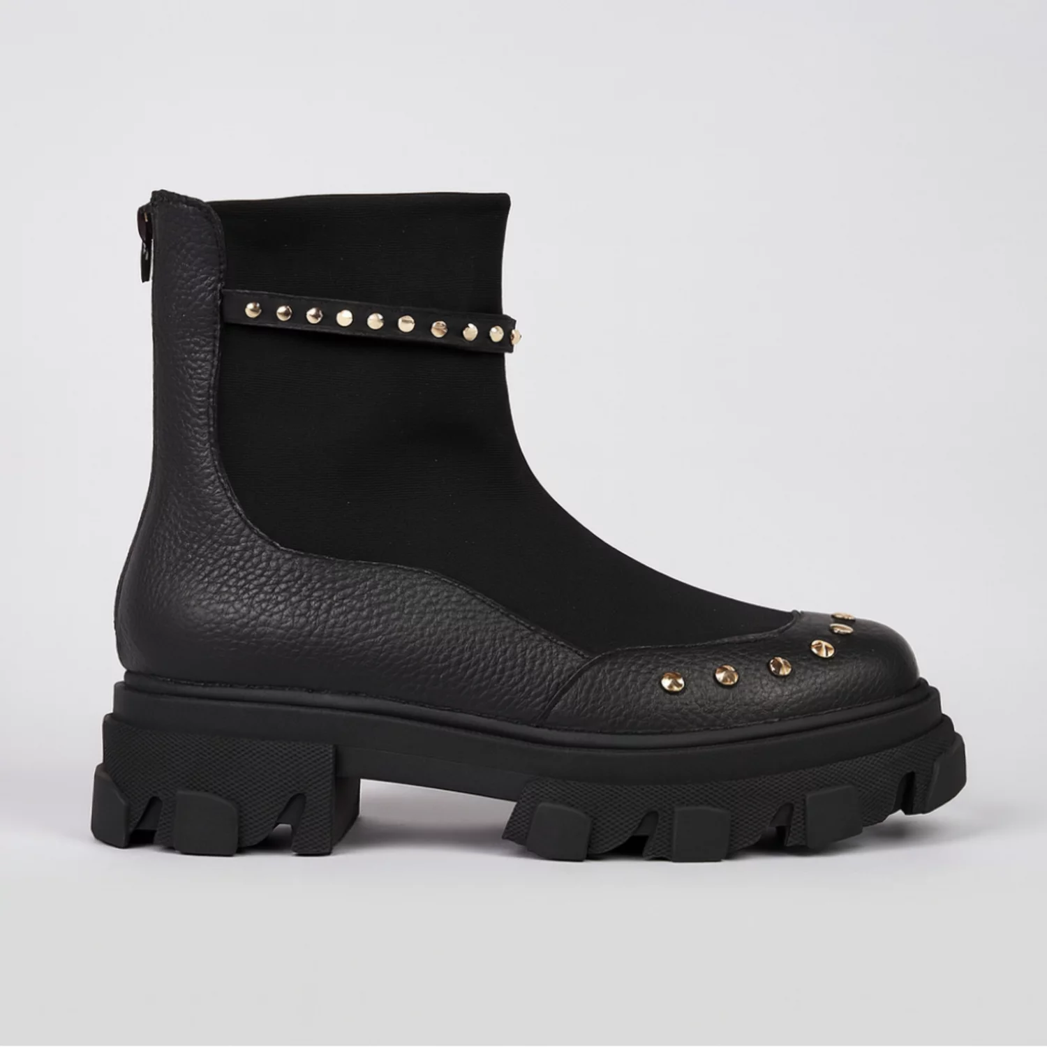 Ghete dama Piele Naturala Negre Yumi