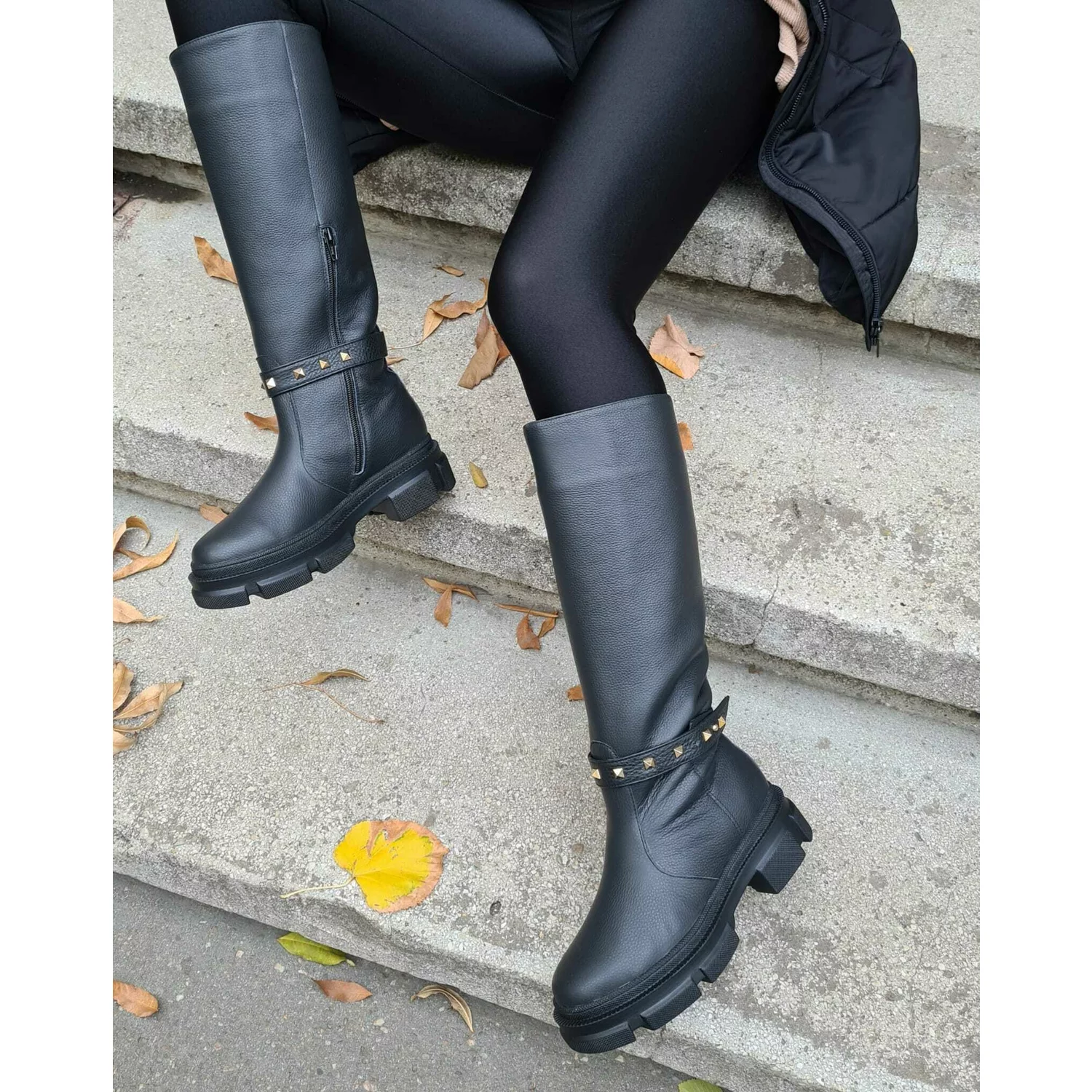 Cizme Piele Naturala neagra York