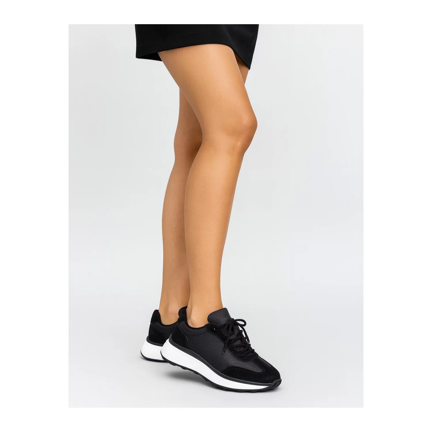 Pantofi dama casual Piele Naturala Negri Derbi