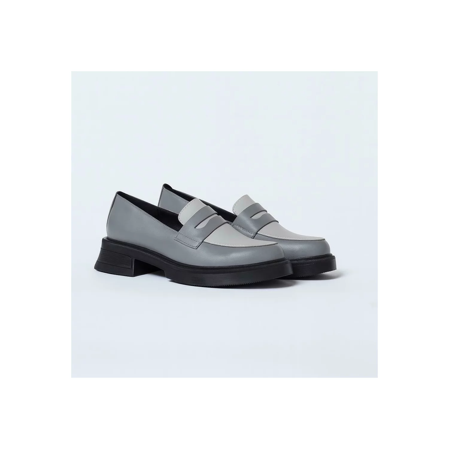 Pantofi casual Piele Naturala Gri Rhea