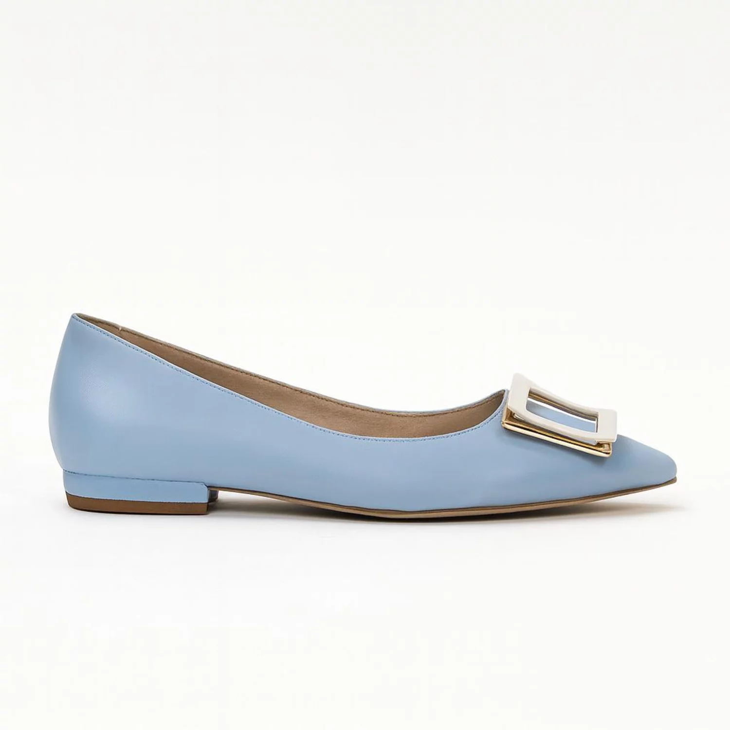 Balerini Piele Naturala Blue cu accesorii Ellen