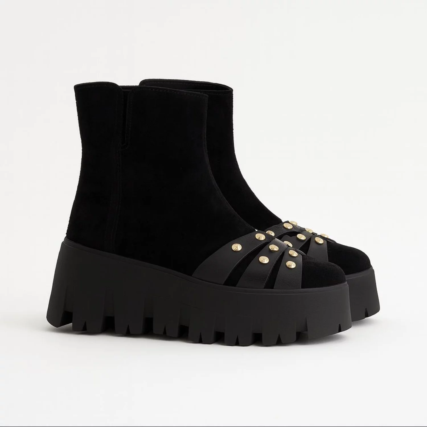 Ghete dama Piele Naturala Neagra Jaya