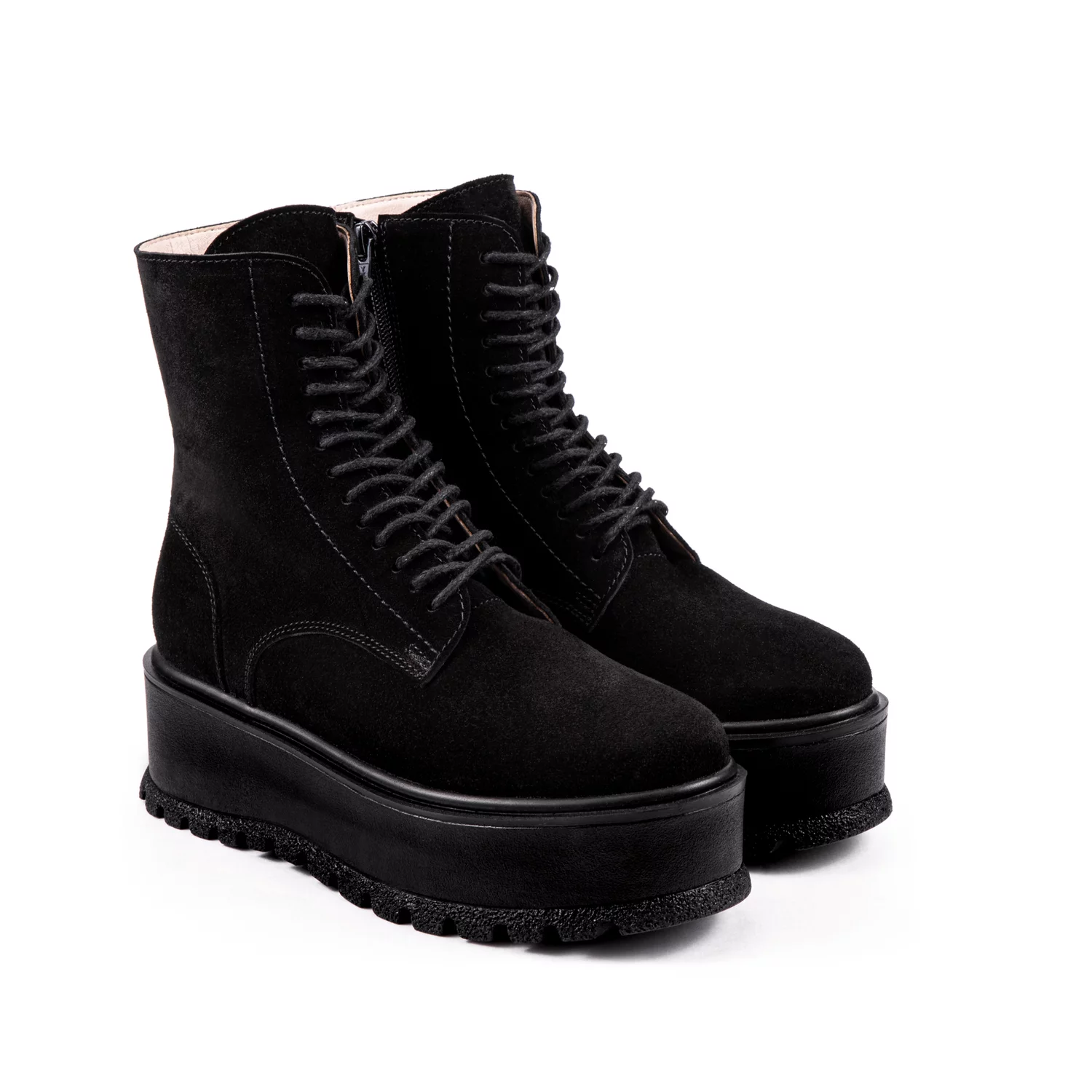 Ghete din piele naturala neagra Arty