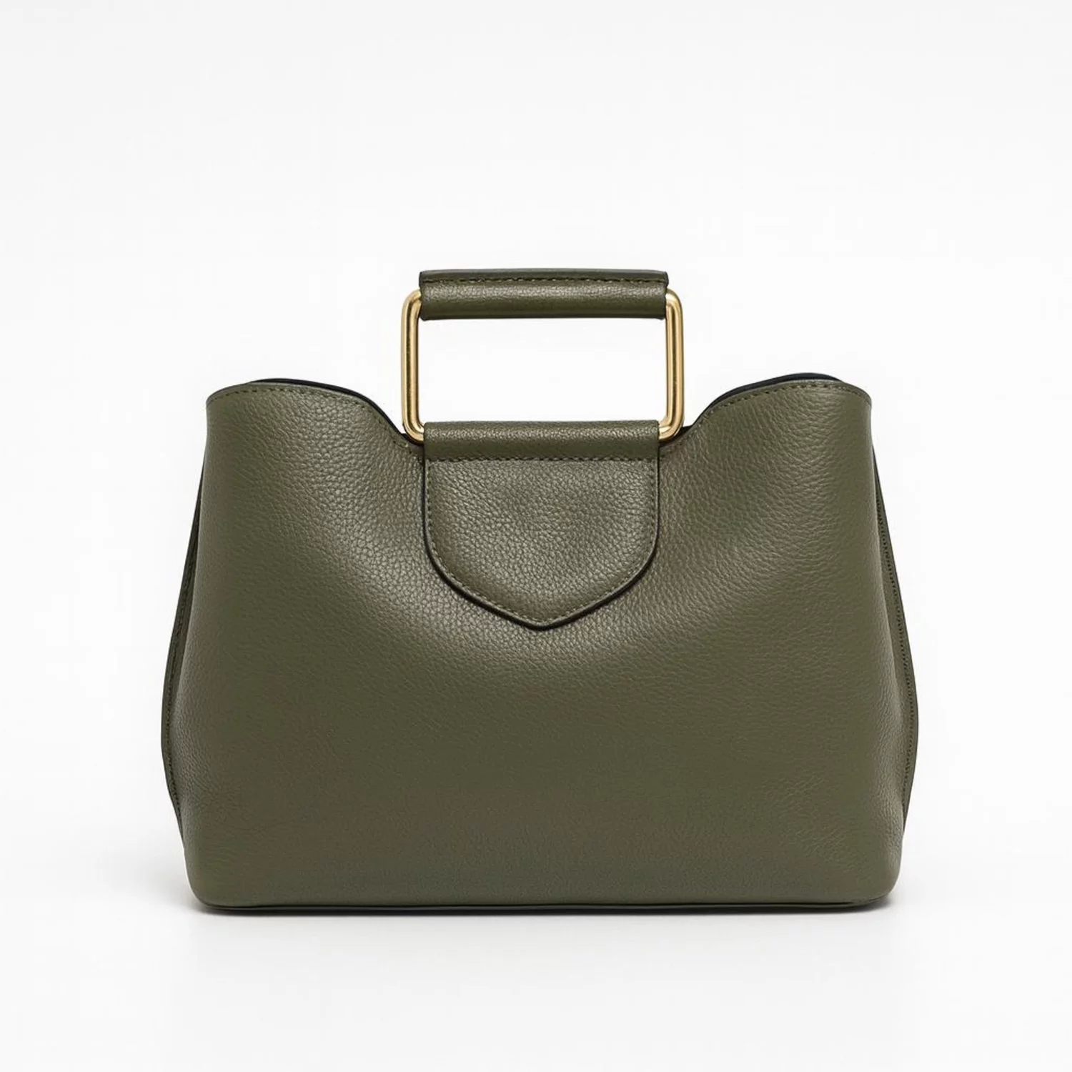 Geanta medie dama Piele Naturala Kaki Deniz