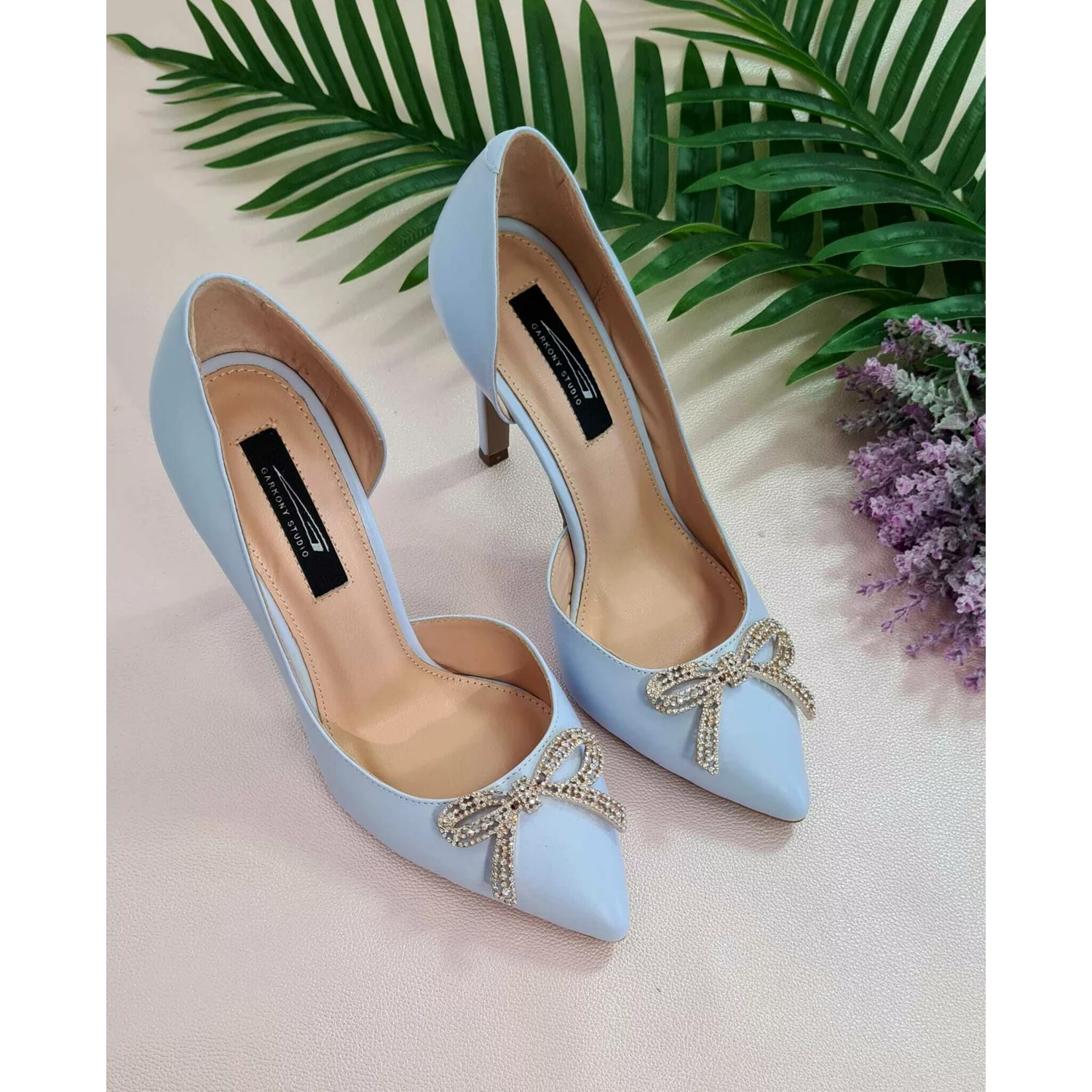 Pantofi stiletto Piele Naturala bleo Serenity