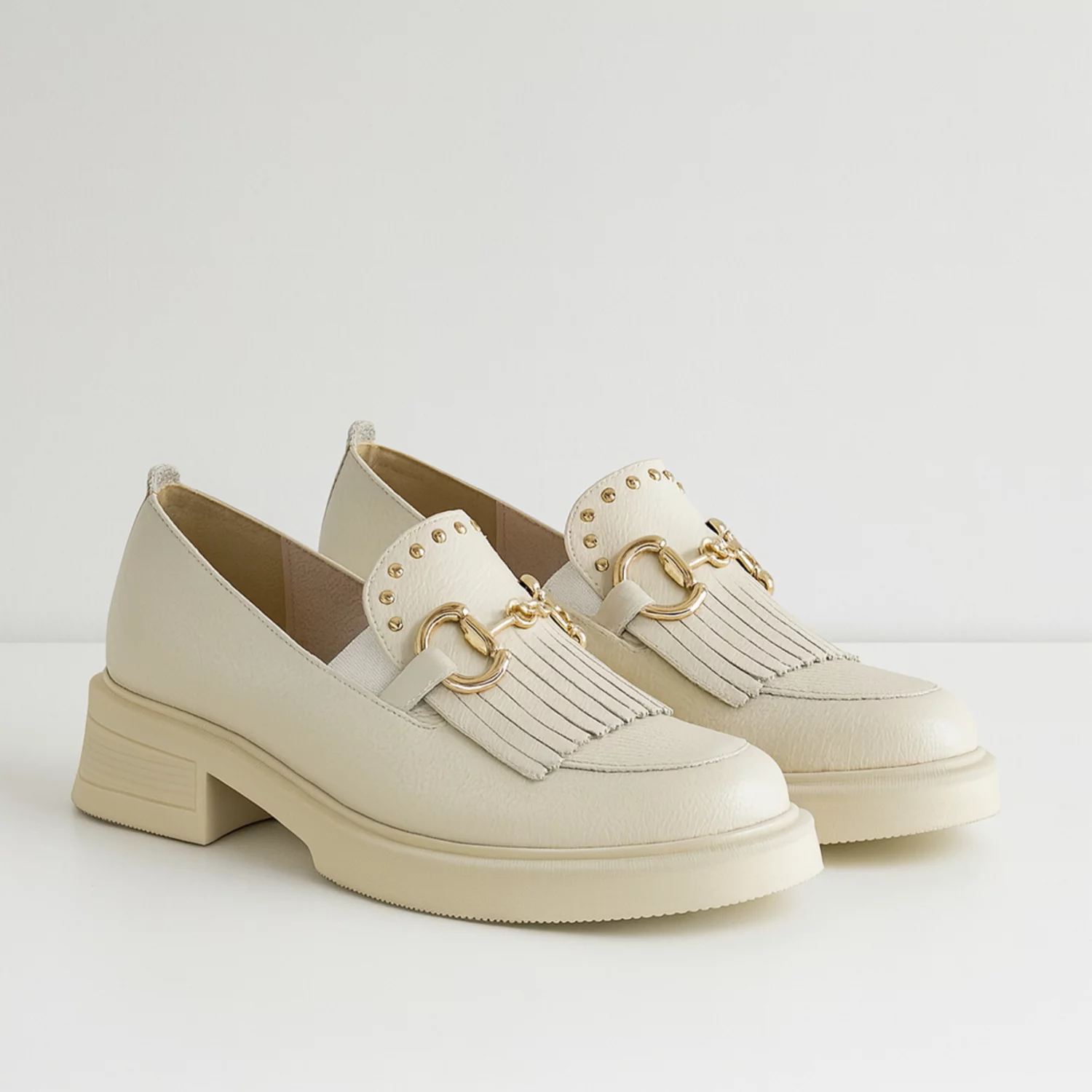 Pantofi casual Piele Naturala Bej Glory