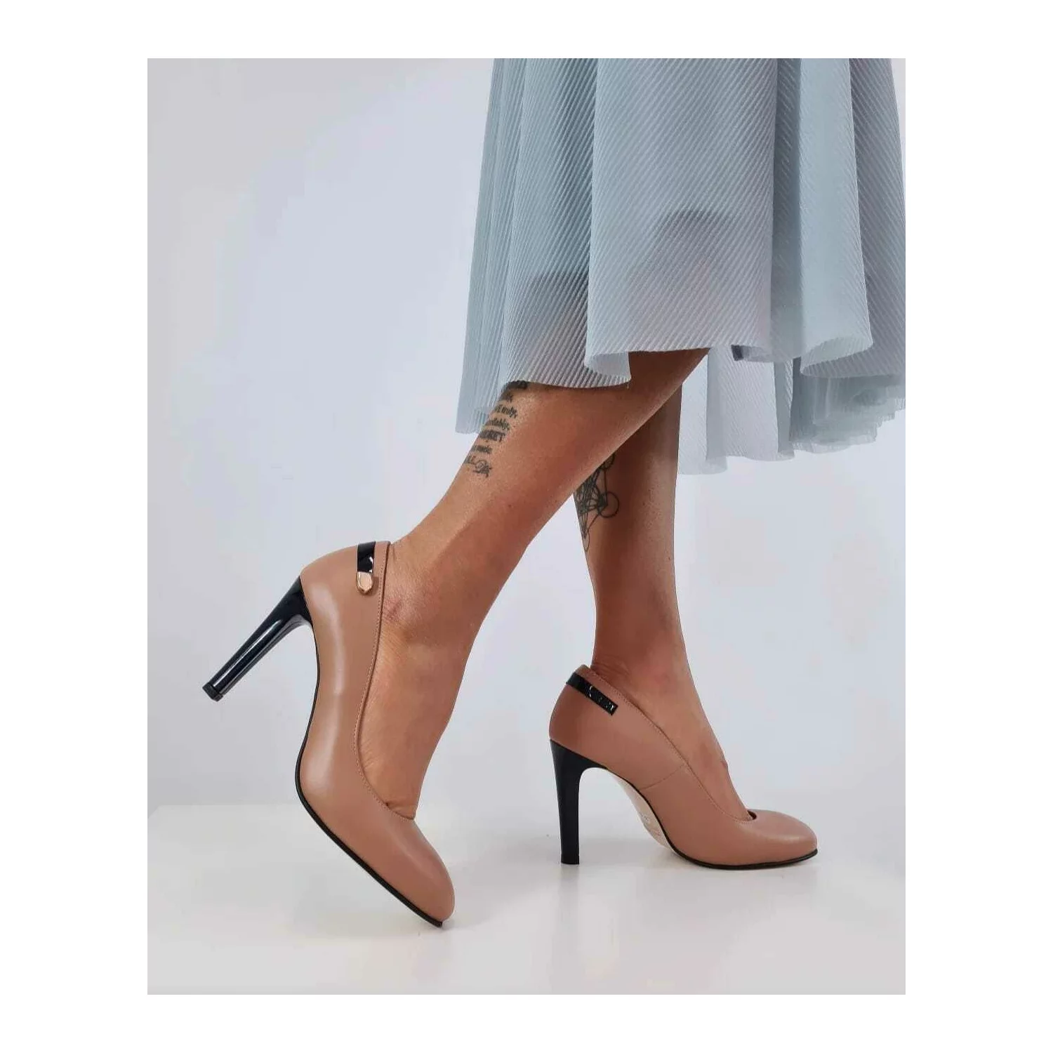 Pantofi piele bej Sofi