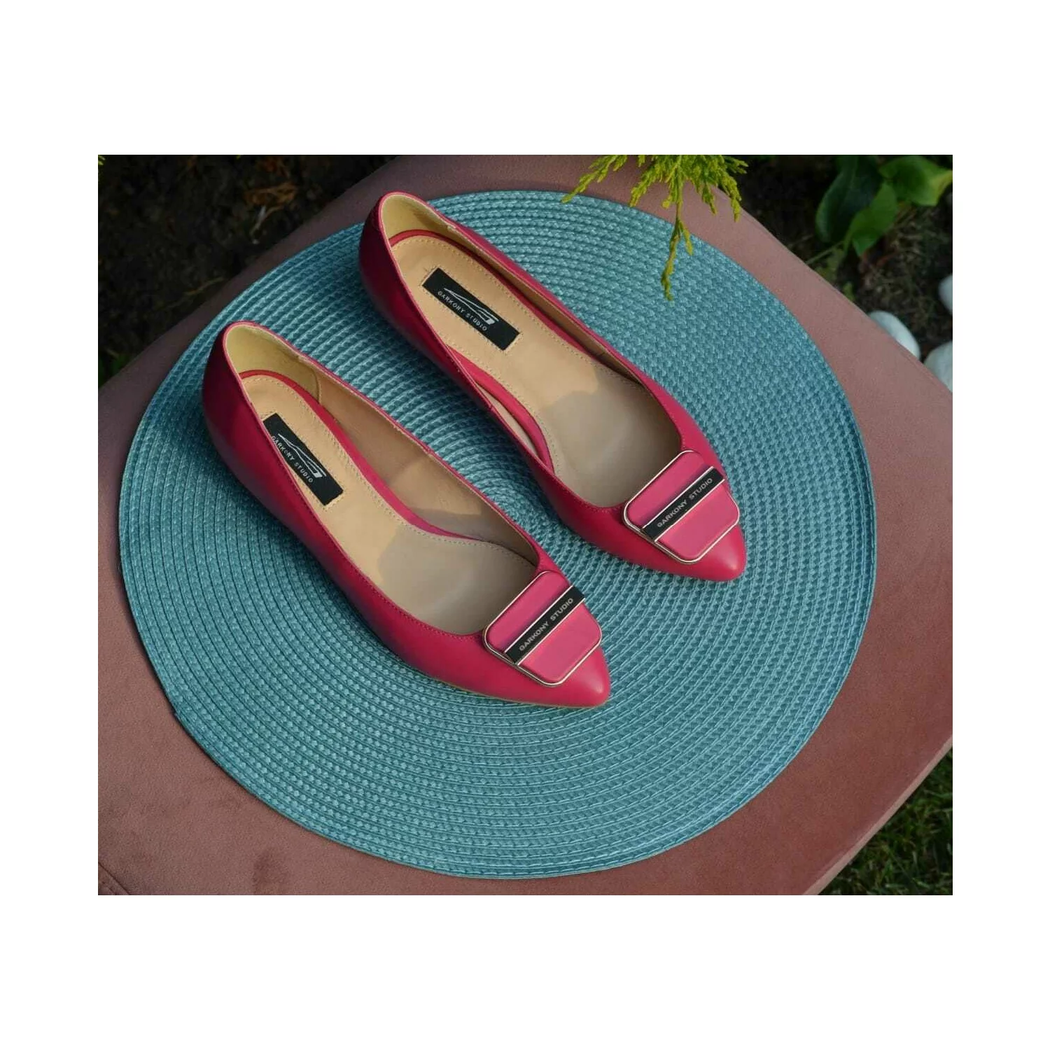 Balerini Piele Naturala Fuxia Tao