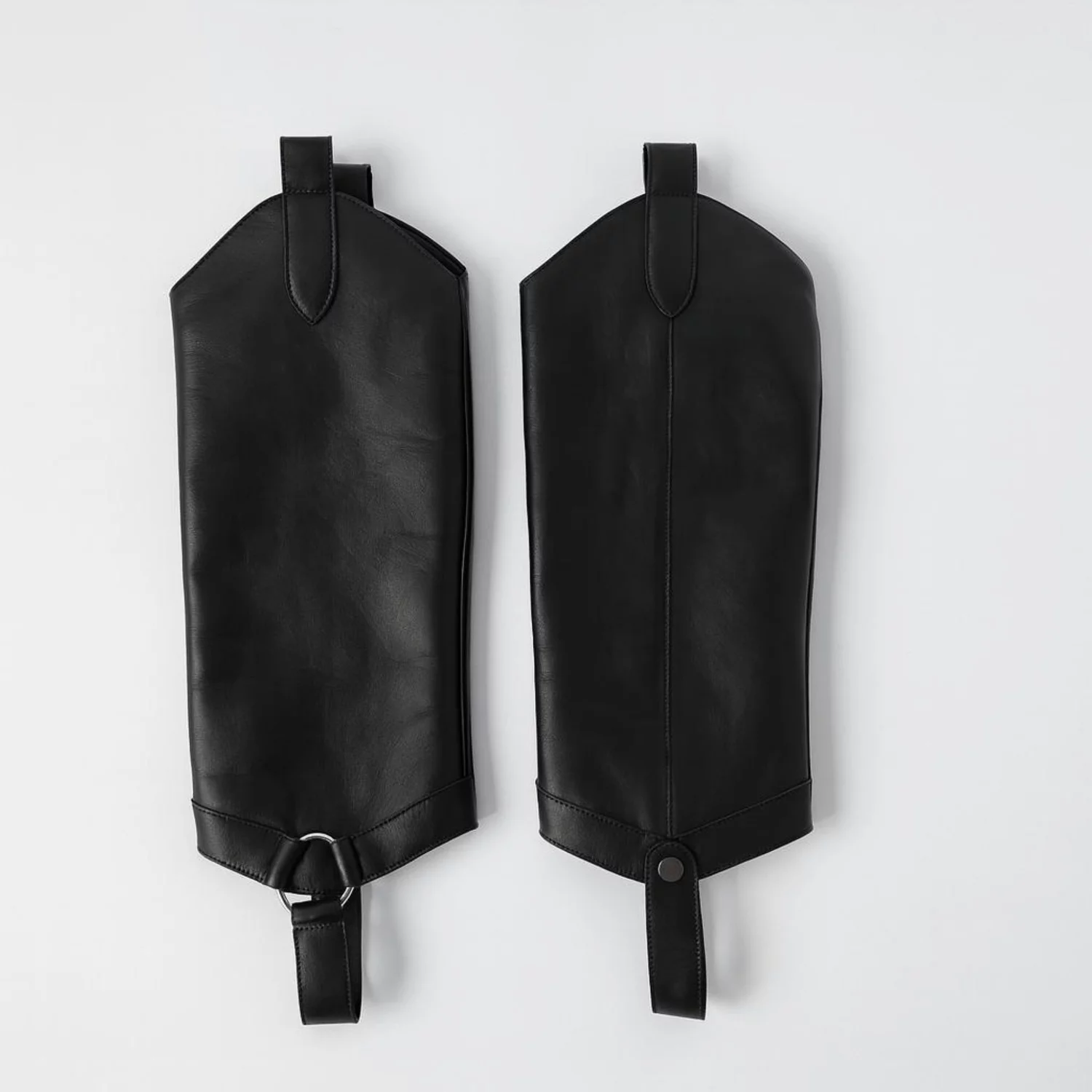 Jampiere detasabile din Piele Naturala Negre Jinx