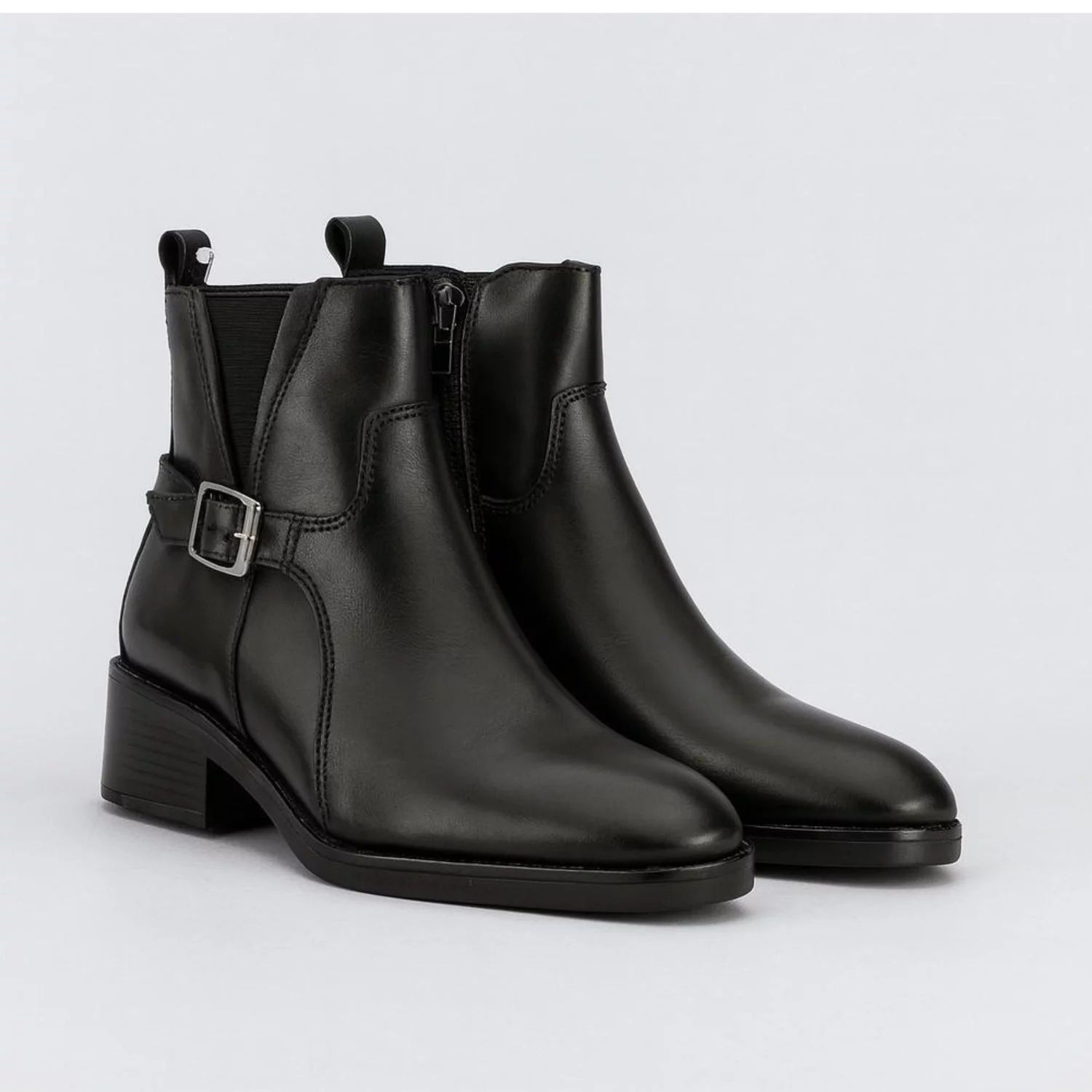 Ghete dama din Piele Naturala Negre Augusta