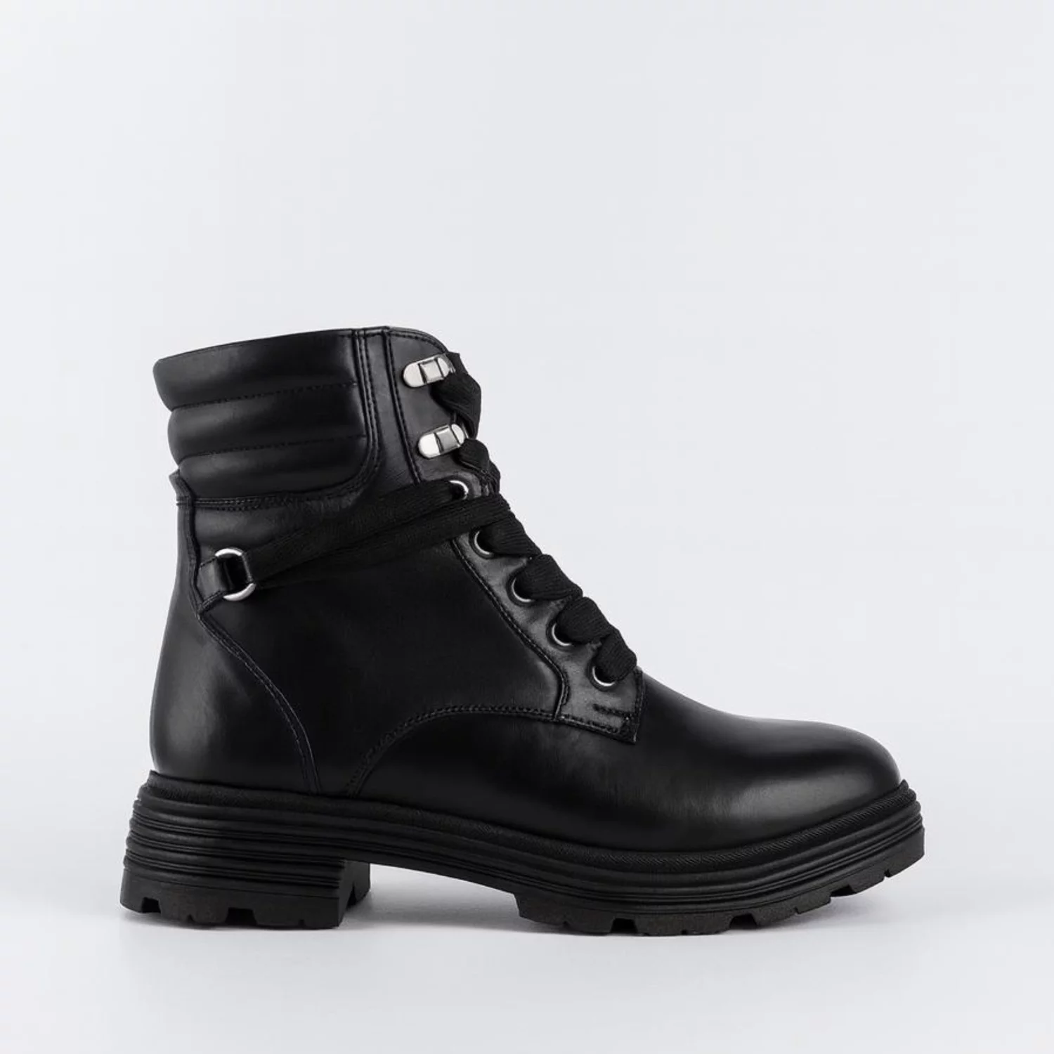 Ghete de dama din Piele Naturala Negre Gloria