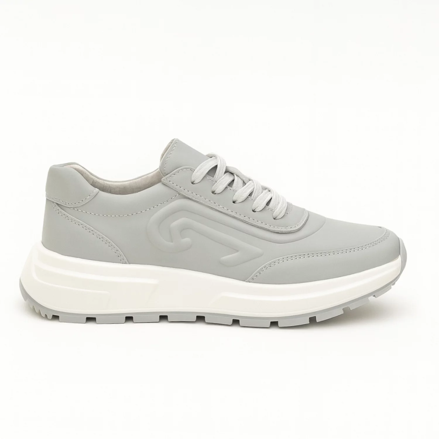 Pantofi casual Piele Naturala Gri light Ally