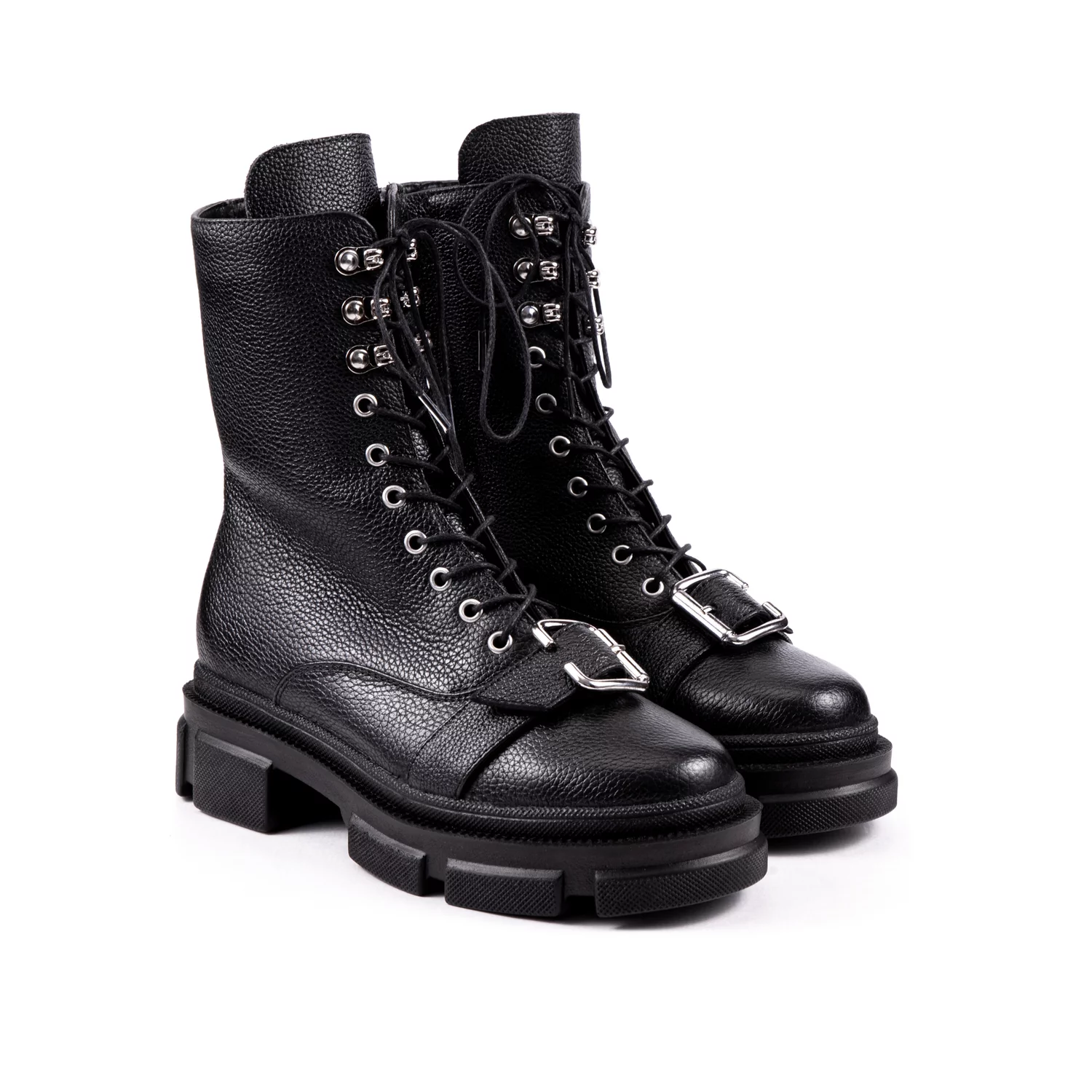 Ghete negre din piele naturala Dia