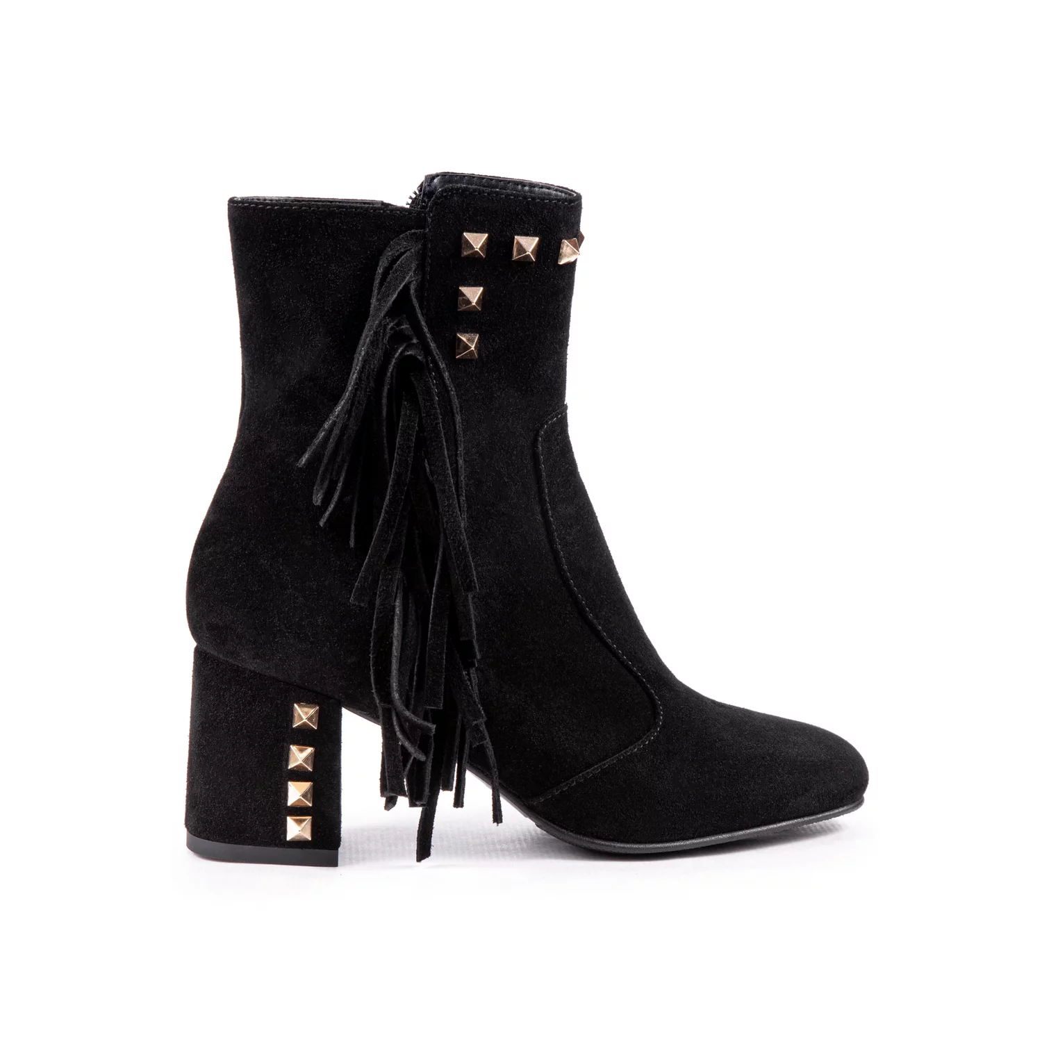 Ghete Piele Naturala neagra Hanna