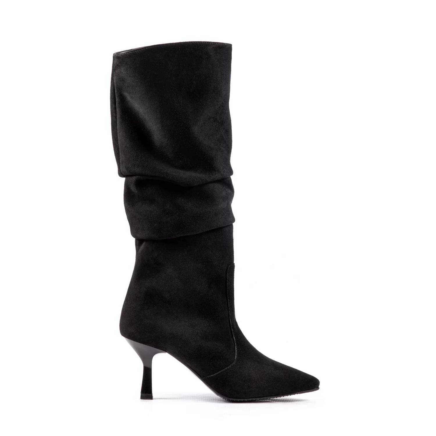 Cizme fronsate Piele Naturala neagra Alana