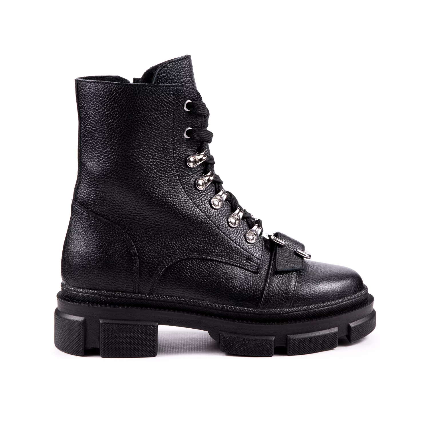 Ghete negre din piele naturala Lary