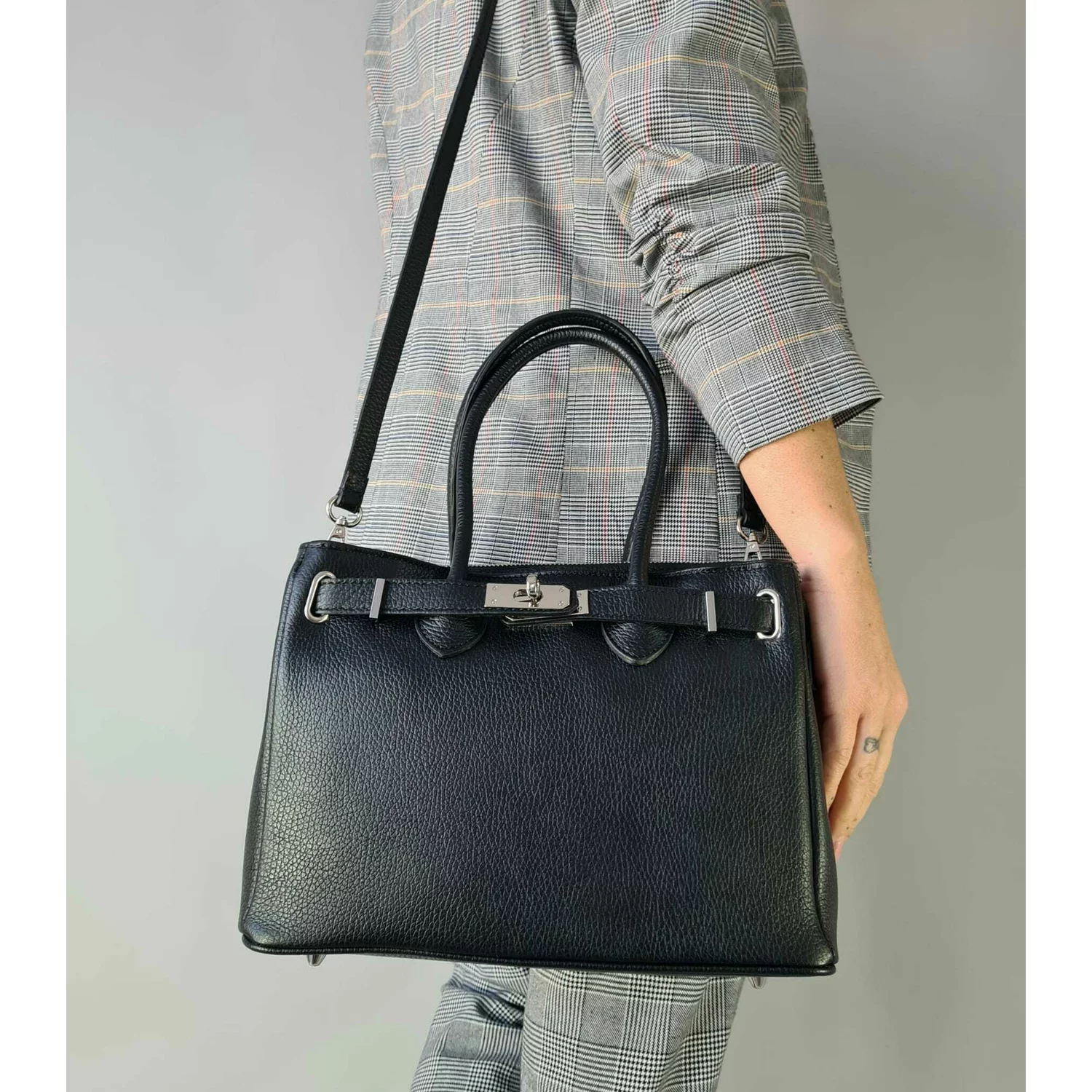 Geanta dama Piele Naturala Neagra Vera