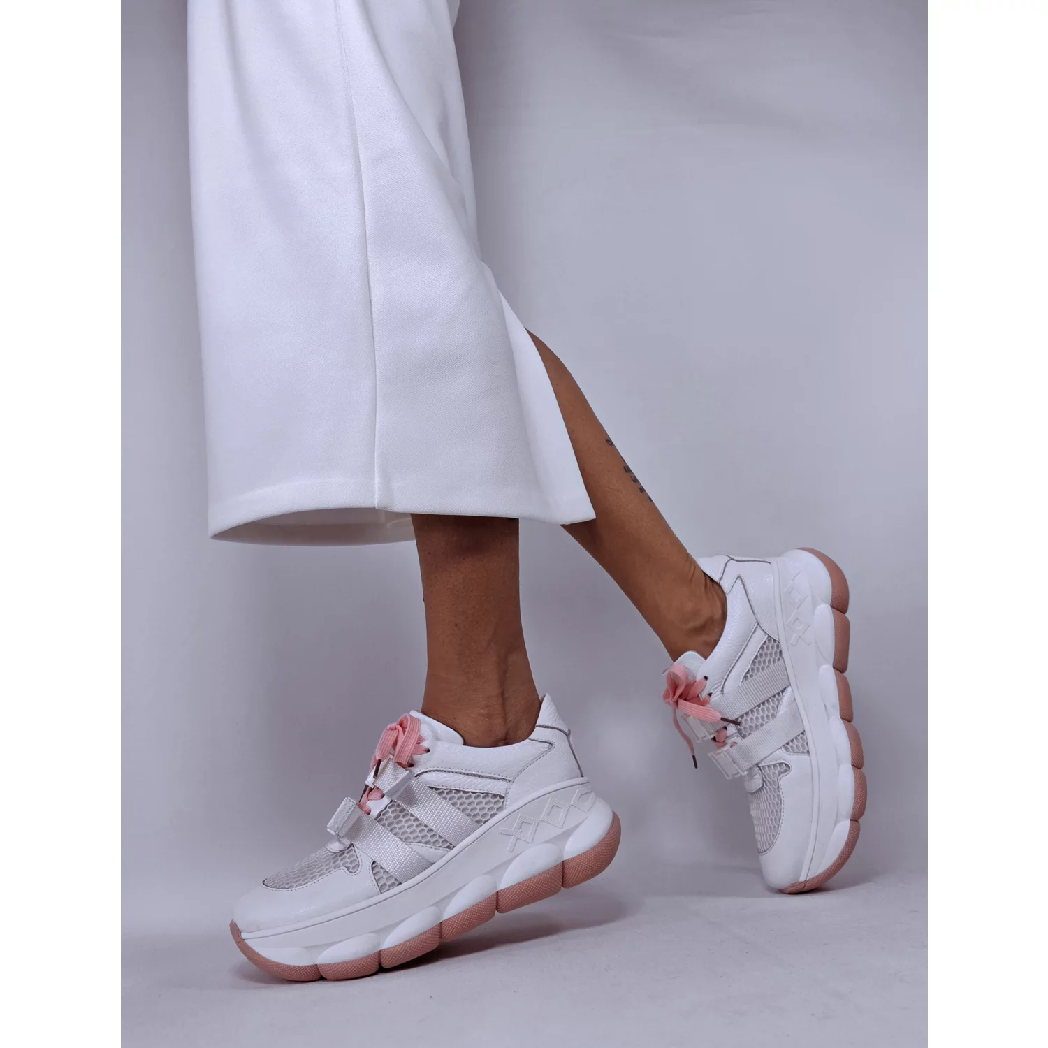 Pantofi casual Piele Naturala Albi Mondo