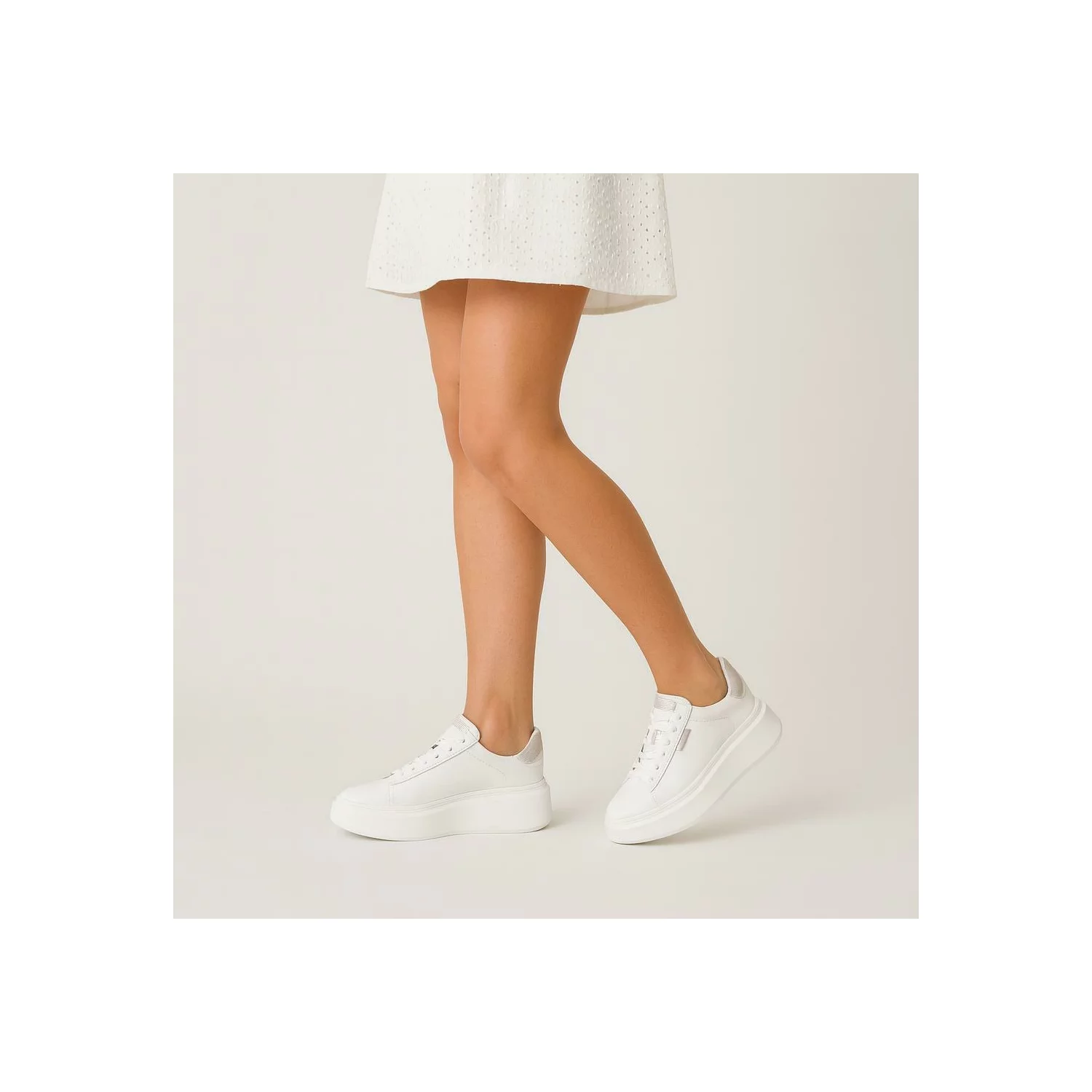 Pantofi dama casual Piele Naturala Albi Dalia