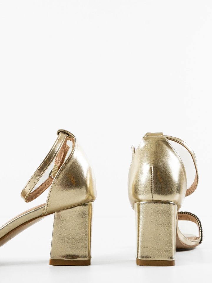 Sandale cu toc Karuna Albe