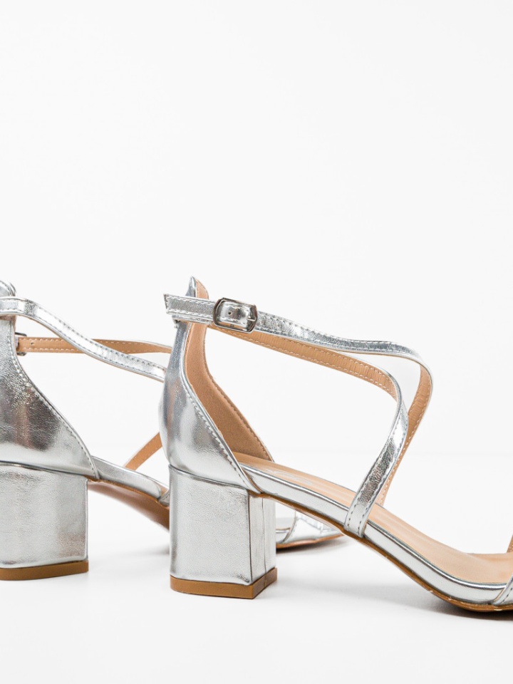 Sandale cu toc Kamaria Negre