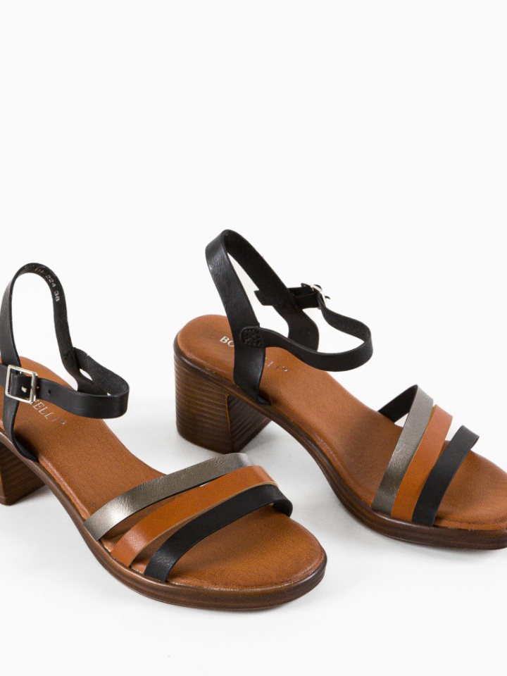 Sandale cu toc Fiore Albe