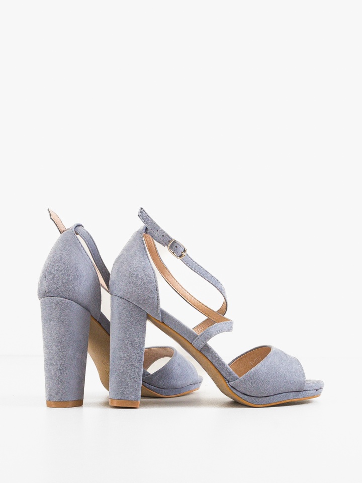 Sandale dama cu toc Delany Albastre