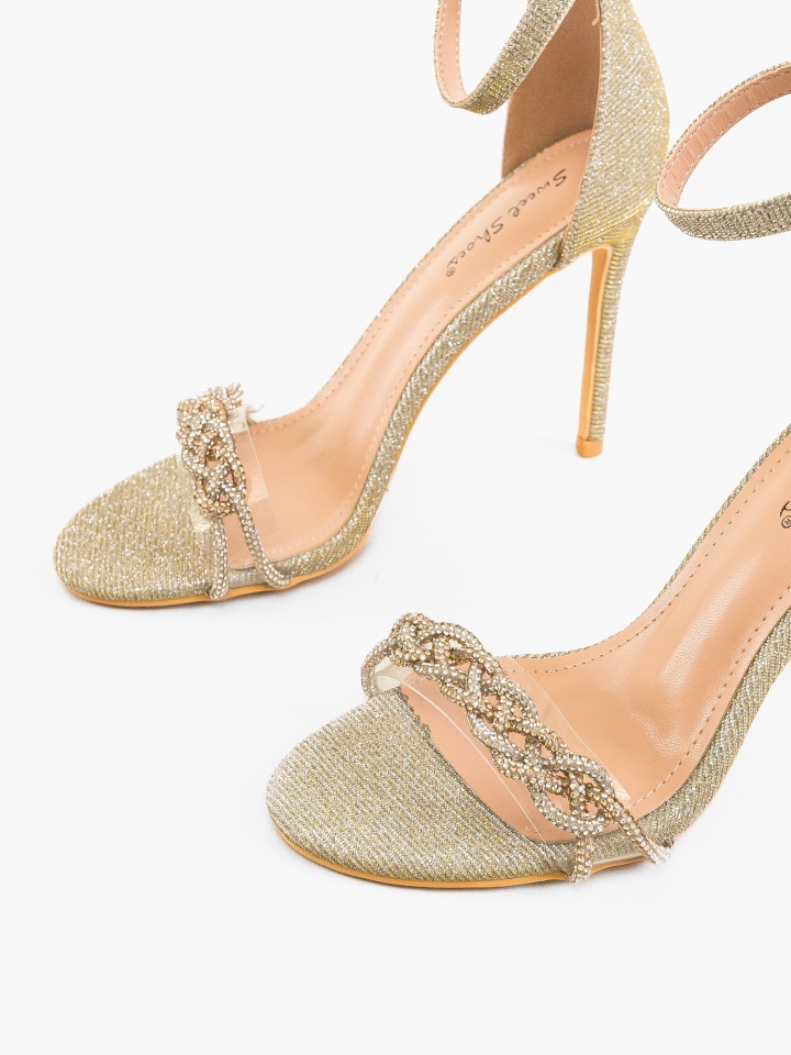 Sandale cu toc Flynn Argintii