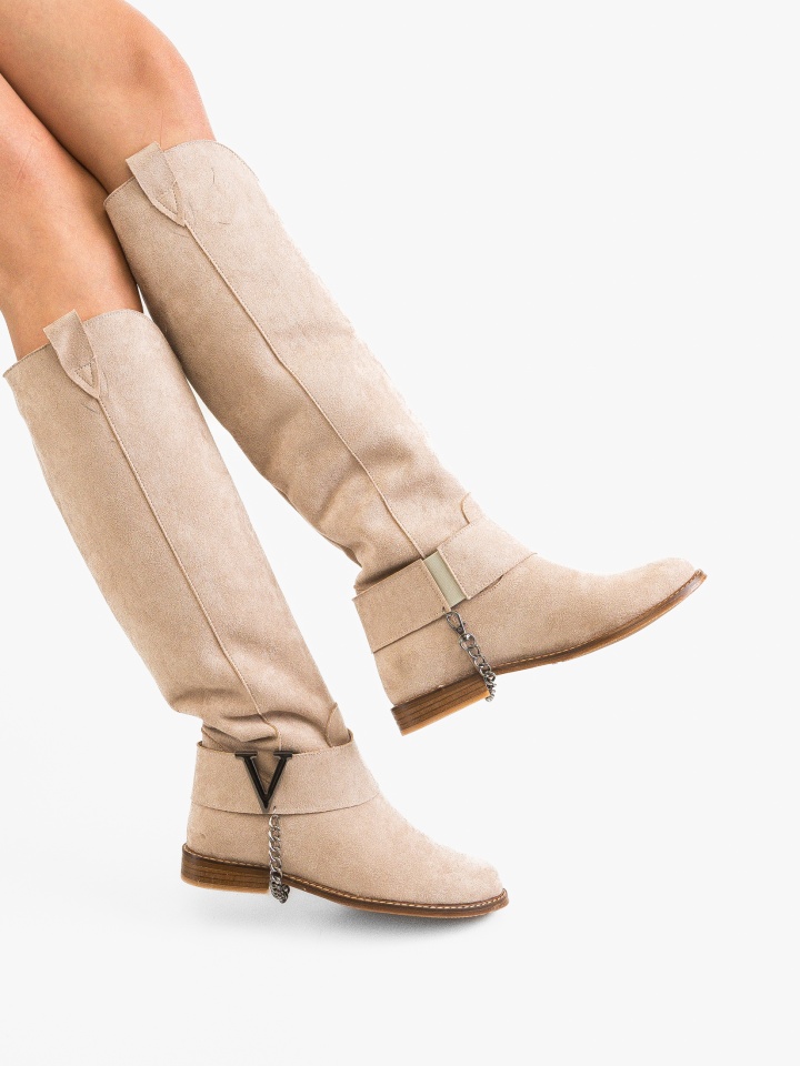 Cizme dama Volantis Bej