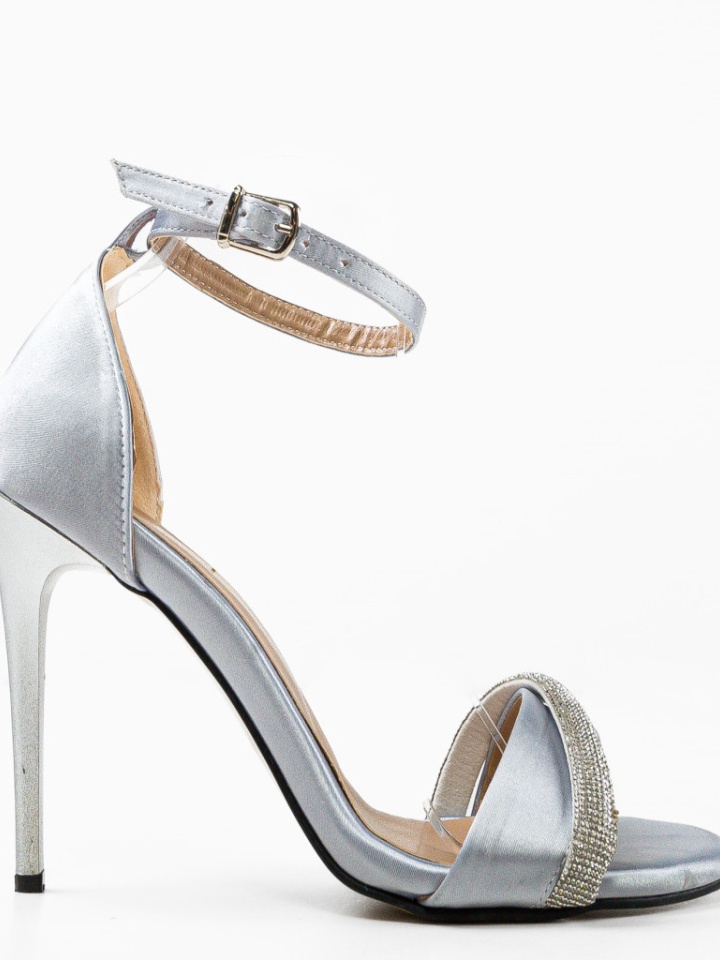 Sandale cu toc Waky Argintii